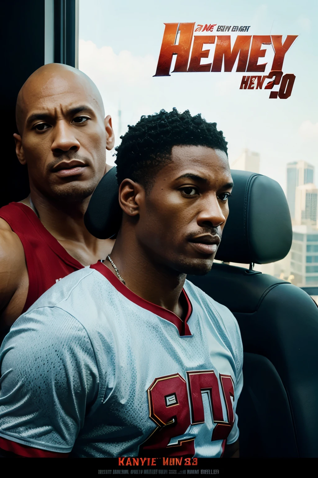 disney/pixar movie poster of there new movie miami heat starring jimmy butler micheal jordan and the rock 