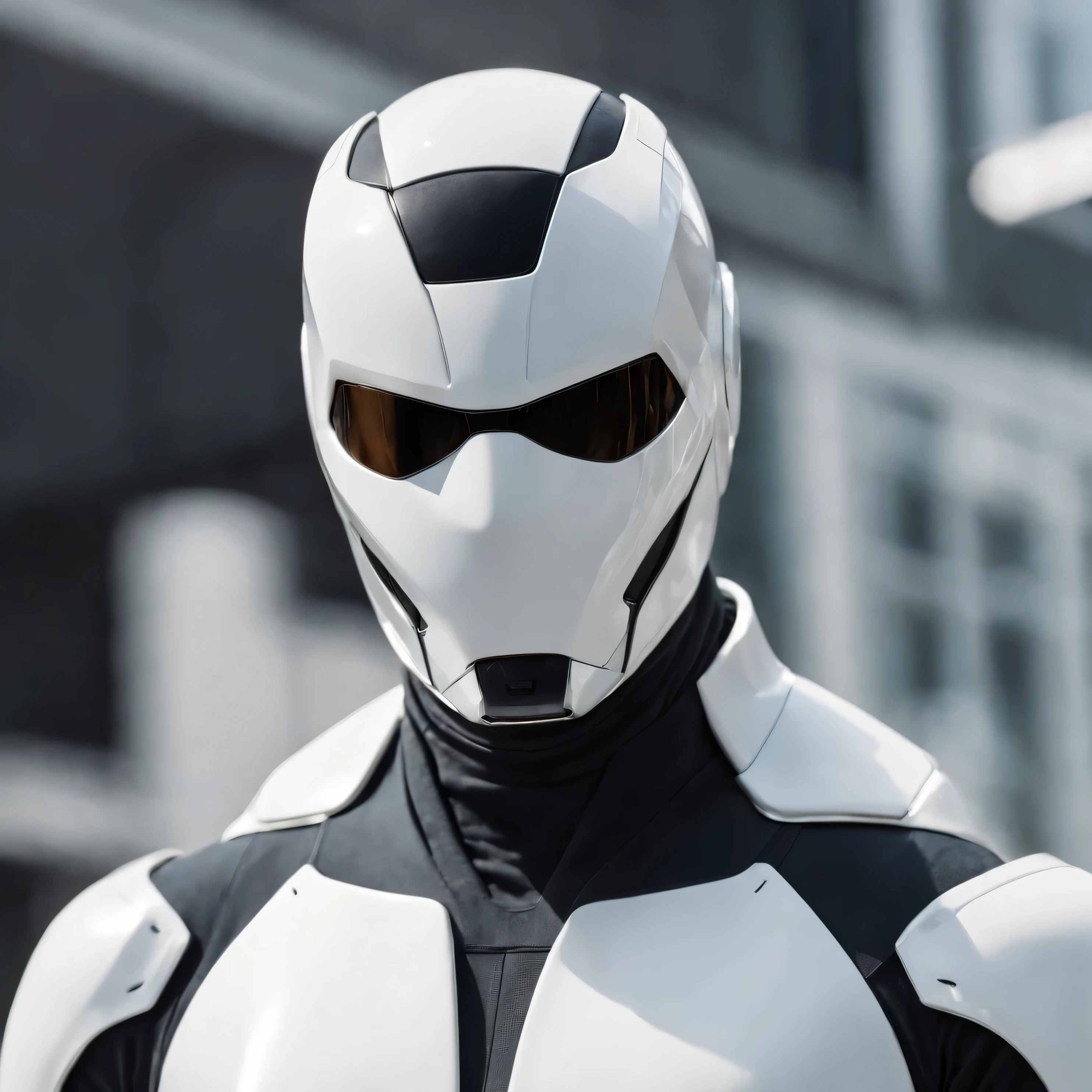 White male spy with cyber suit, titanio, metalic, dorado, ultra detalle, Extreme rating , 8K, Intrinsic Detail, Fondo de desenfoque radial