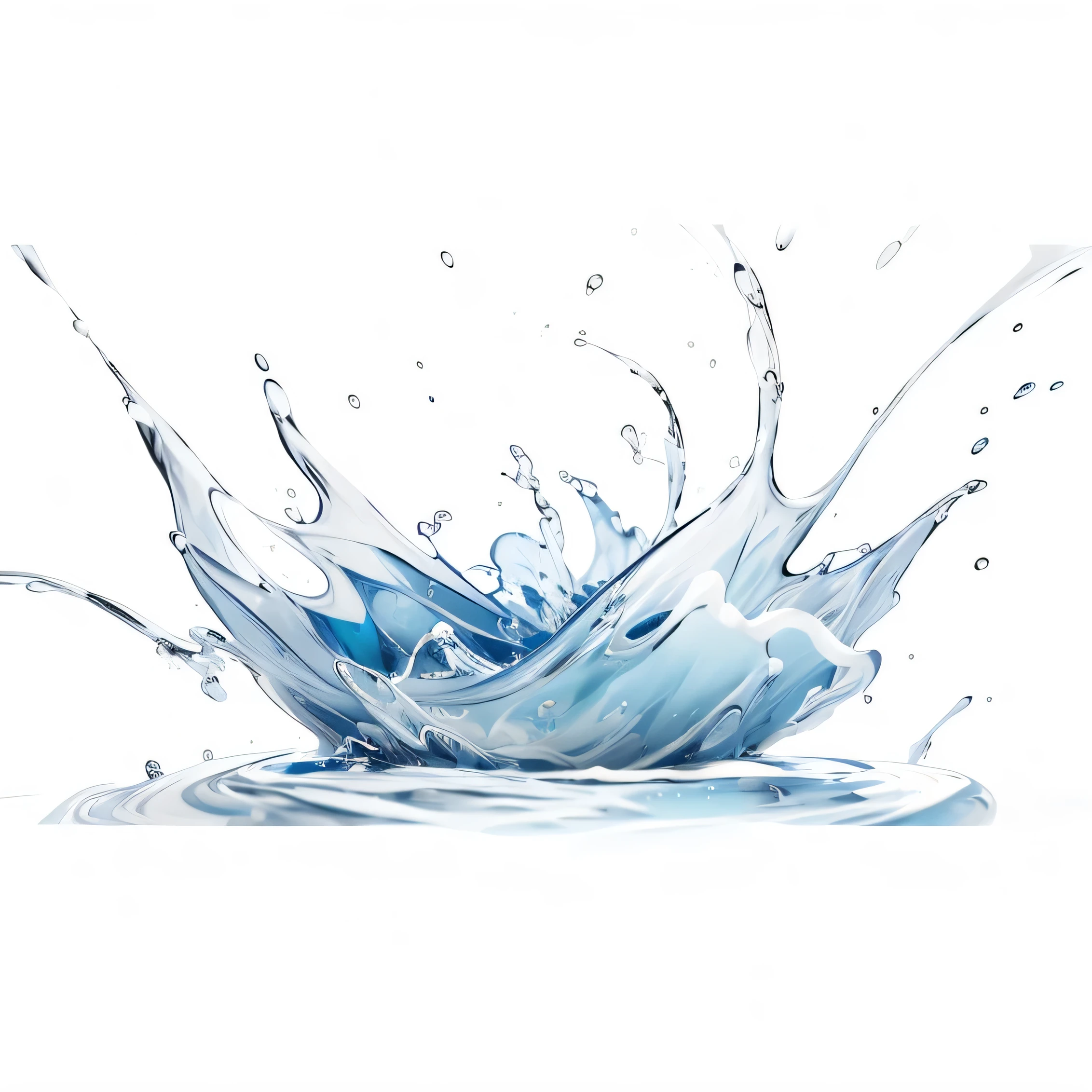 (Best quality), high splashing water, rich details 4K, masterpiece