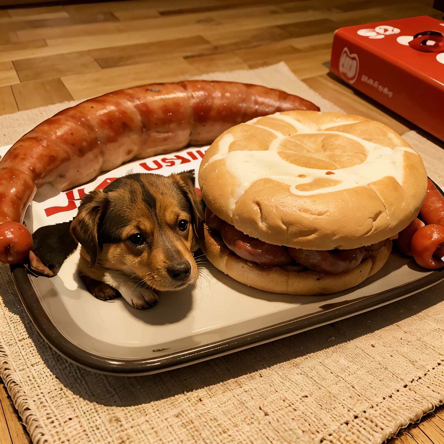 Logotipo de una casa de comidas que incluya un perro salchicha como imagen principal y el nombre del comercio sea, mr sausage