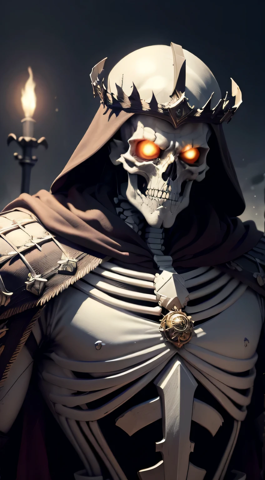 1. Skeleton King (highest quality, 4k, 8k, high resolution, masterpiece): A super detailed illustration of the Skeleton King, with every bone and every crevice visible in crisp, clear definition. His eyes blaze with an otherworldly energy, and his grimacing skull is encrusted with ancient runes. The background is a desolate, moonlit landscape, adding to the ominous atmosphere.
2. King Calendar (actual, photo-actual, high resolution): A life-size, three-dimensional figure of the King Calendar. His pages are made of a veggie net, making them appear both organic and sturdy