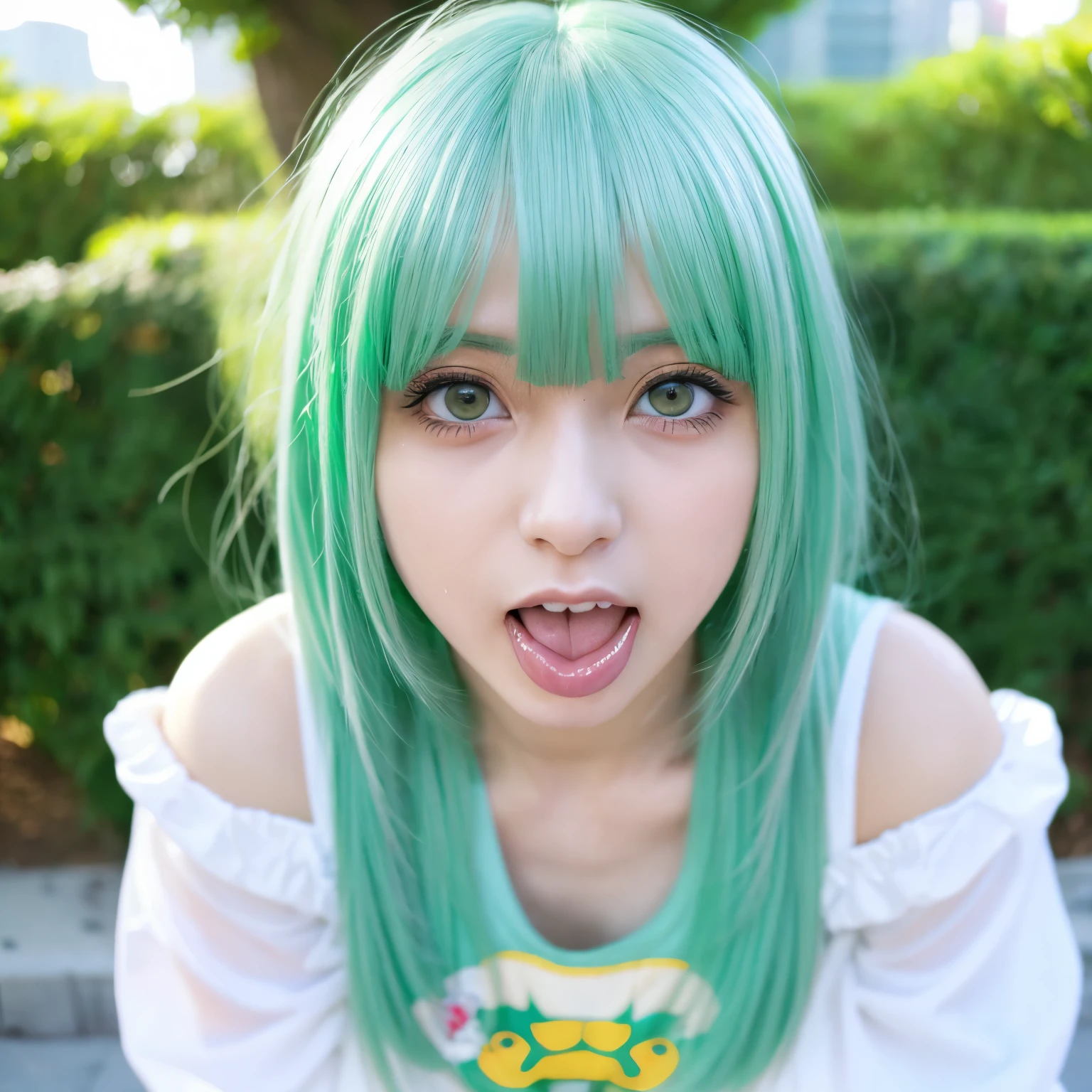Silver hair green eyes anime creampie ahegao mangrigaeshi