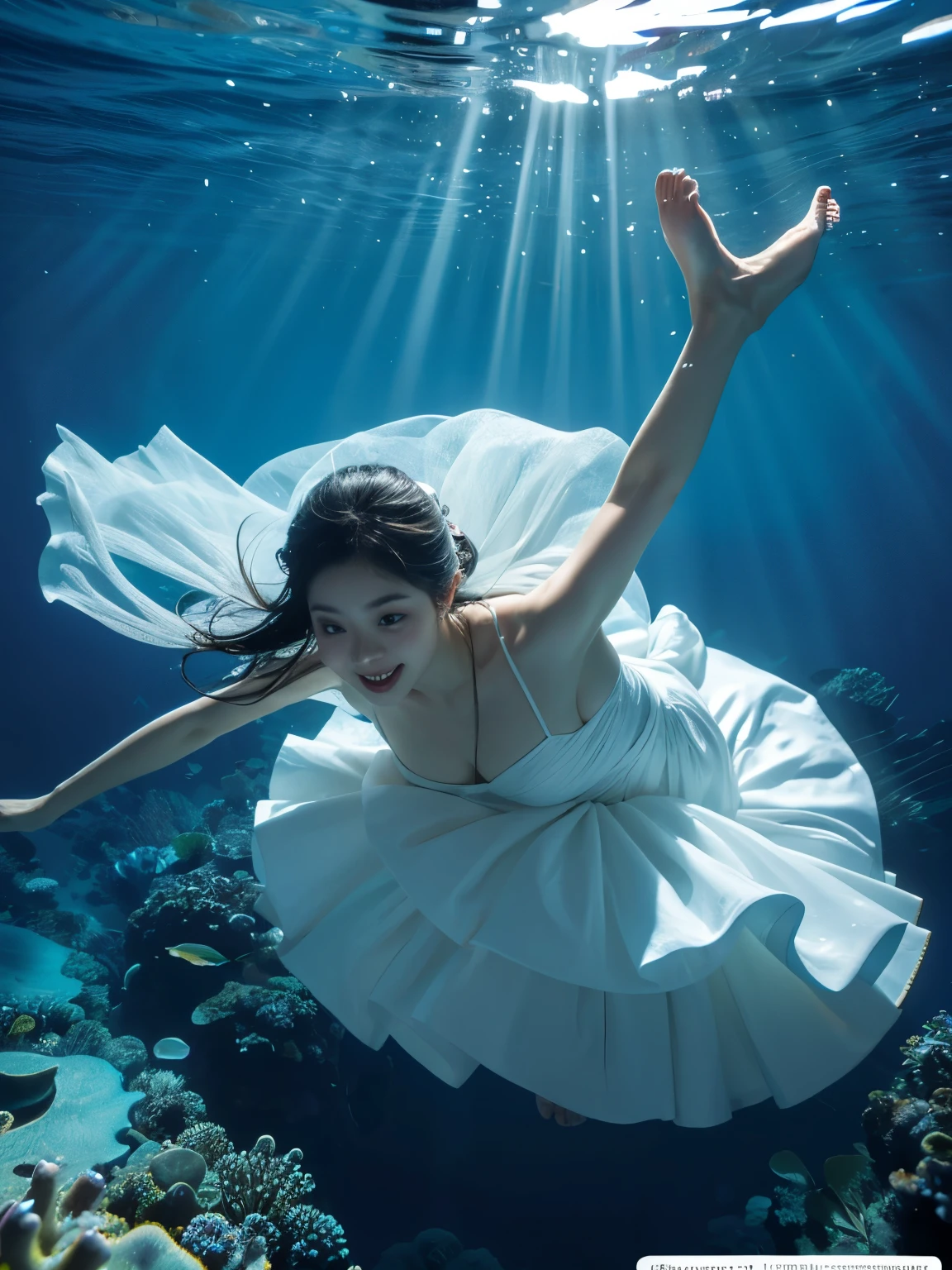 Ocean Dance,Bride and groom underwater in blue pool,veil fluttering, underwater photosgraphy, underwater photosgraph, floating under water, underwater photos, Floating under the lake, Underwater shooting, under water swimming, submerged in water, Wearing clothes made of water, under water, swimming underwater, 悬浮under water, Underwater perspective, 淹没under water, floating in water, under water深处游泳