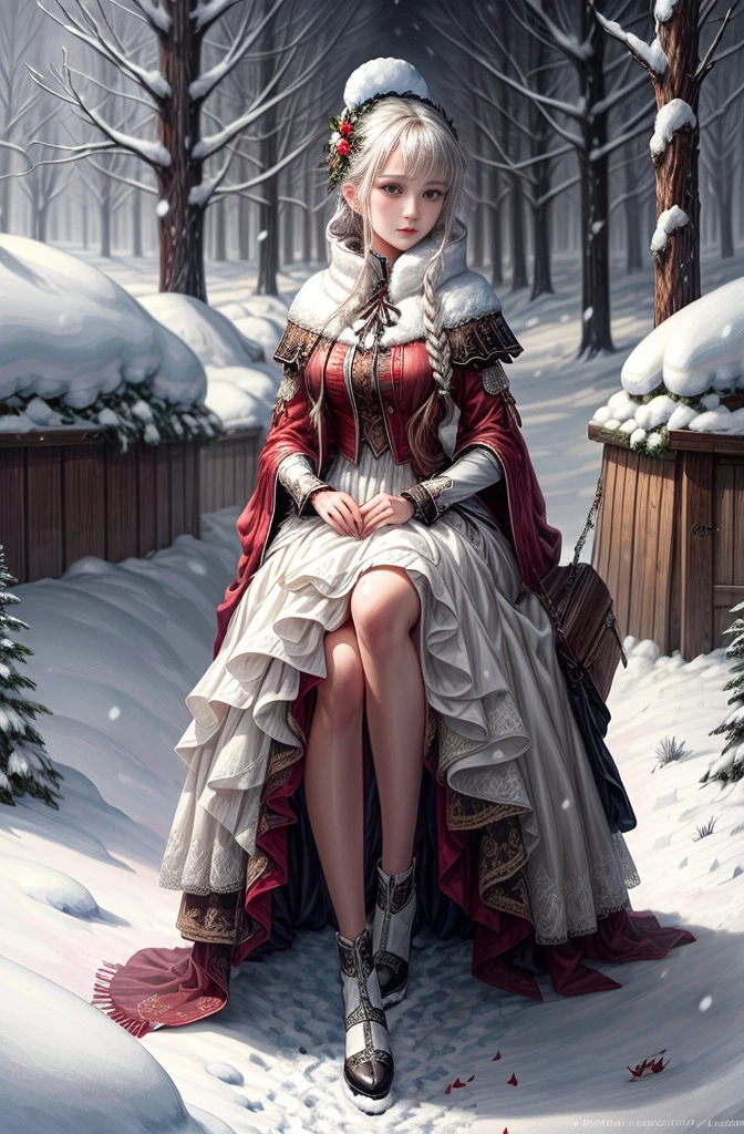 There is a bottle on the snow,There are white snow and snowflakes made of clear crystal inside,Digital painting is very detailed,Highly detailed digital painting,Detailed painting 4k,Anime Art Wallpaper 4k,Anime Art Wallpaper 4k,Anime Art Wallpaper 8k,Very detailed figures,Beautiful digital painting,A beautiful artistic illustration,Beautiful digital artwork,Beautiful Art Ultra HD 4K, Very detailed illustrations