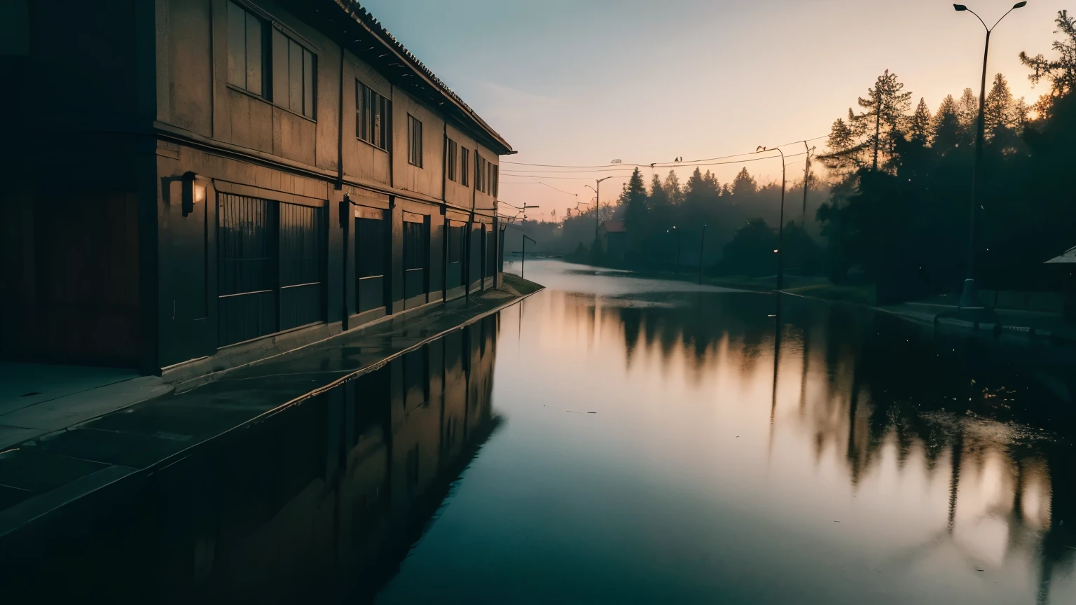 (best quality,4K,8K,high resolution,masterpiece:1.2),Super detailed,(actual,photoactual,photo-actual:1.37,Vision),Horror horror dark night,Hiding outside the school wall,A dark shadow in the distance slowly approaches,Water drops drip from the black shadow's body