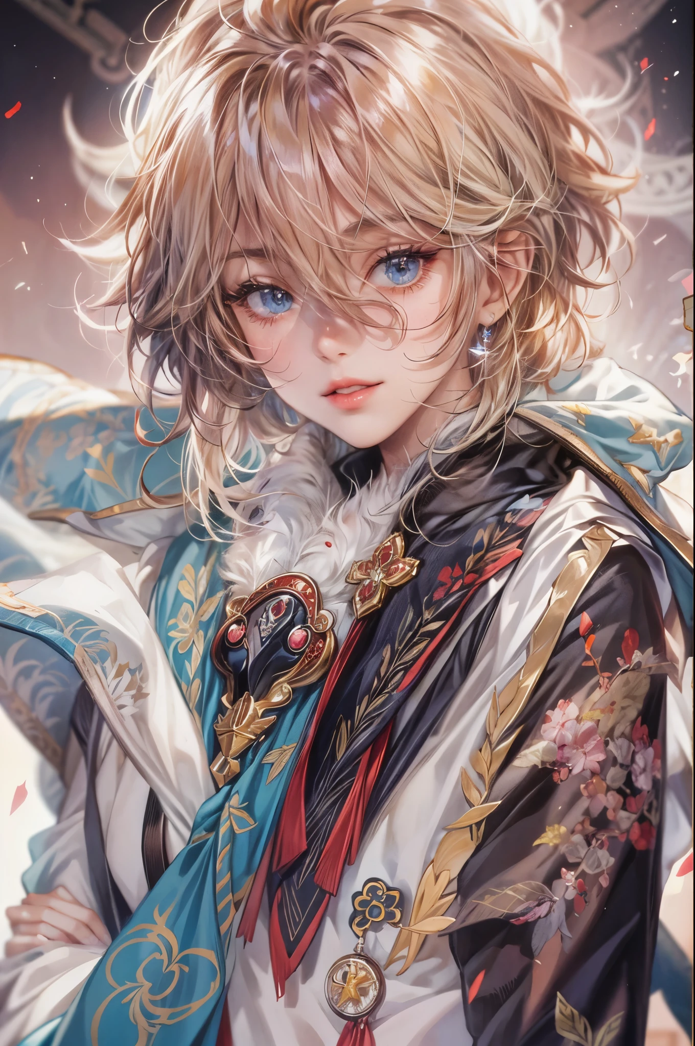 ((Best quality)), ((masterpiece)), (detailed), ((perfect face)), ((halfbody)) handsome boy genshin impact character