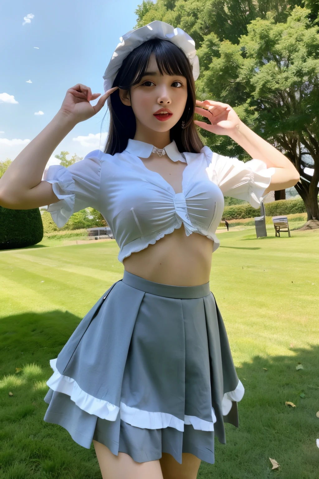 Fluttery skirt girl tuck up [nipple] Alice in Wonderland ta Loli