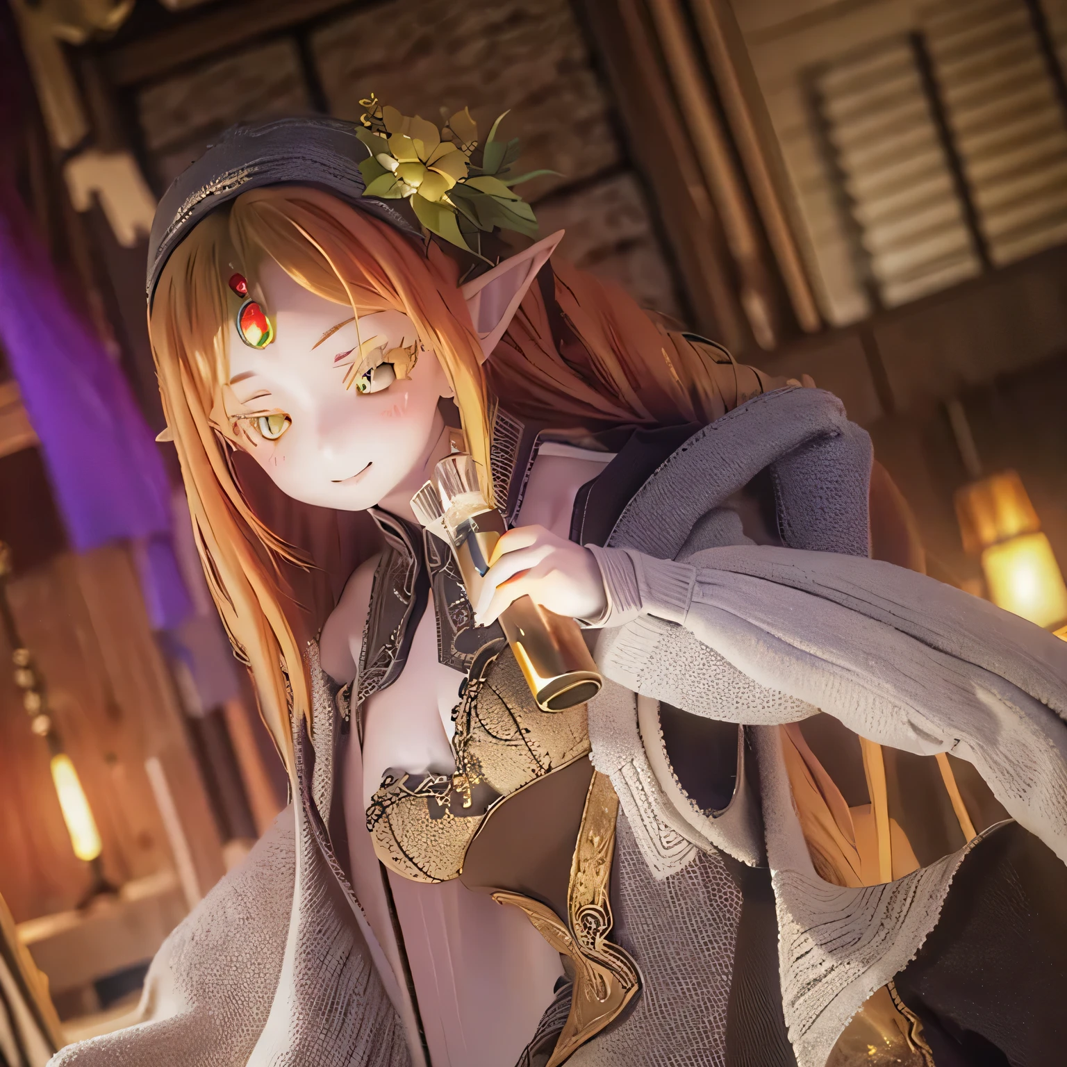 (realistic:1.2),Beautiful detailed elves,flowing long hair,Uncle Sui from another world,at the bar,highly detailed eyes,pointy ears,flowing cloak,dreamy background,fantastic atmosphere,soft lighting,subtle reflection,Expressive facial features,elf jewelry,Enchanting forest scenery,Captivating color palette,lively atmosphere,mysterious aura,magic essence,Elf character inscription,hidden symbol,quirky elements,shining particles,Fiery sparks,Dancing Shadows,elegant posture,charming gaze,enchanting smile,sublime beauty,extraordinary charisma,Creepy Presence(((((((casual)))))))
blonde
(((drink beer at the pub)))