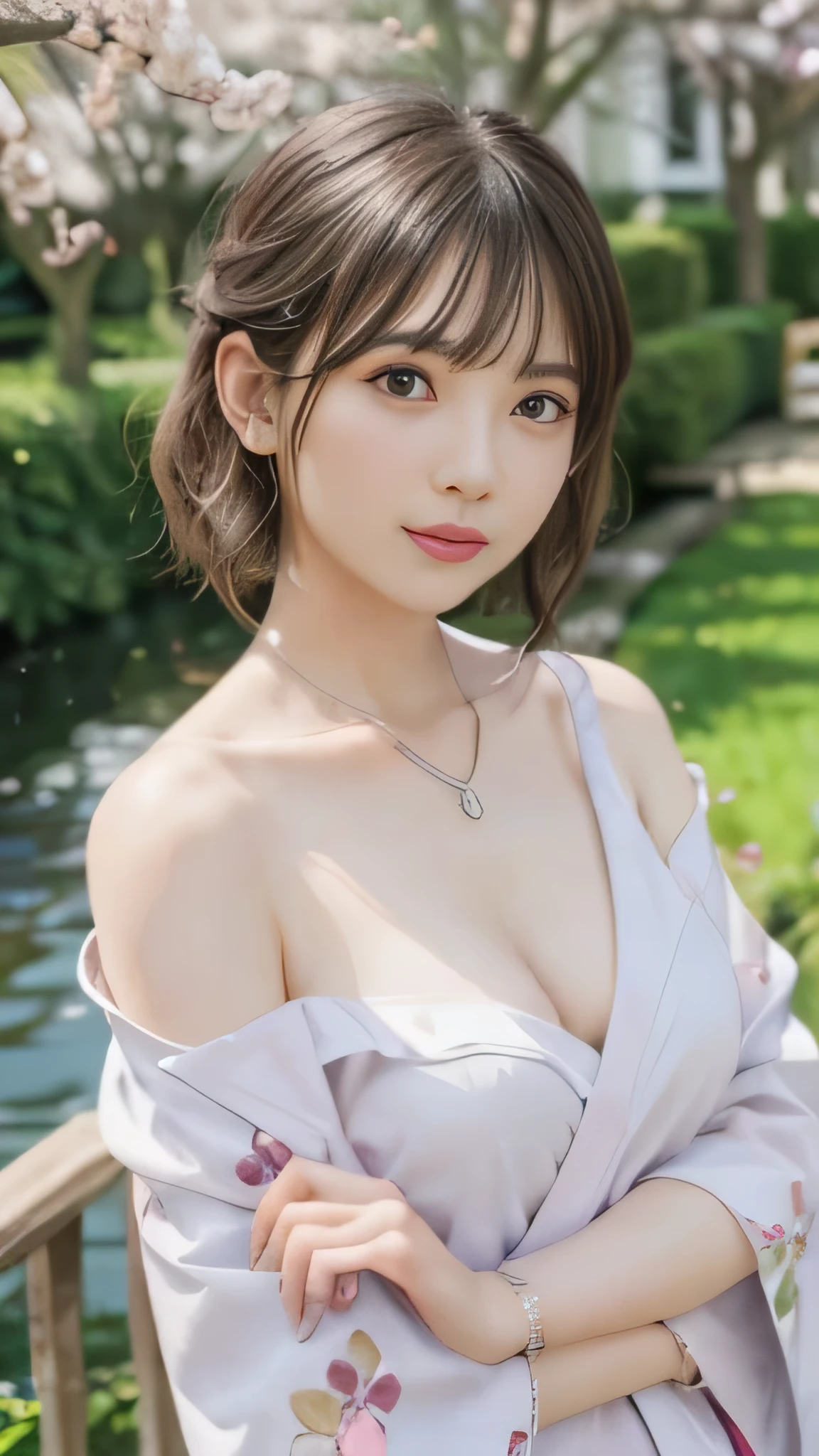 (8K, RAW photo, highest quality, masterpiece: 1.2), Super detailed, super resolution, (genuine, genuine photos: 1.37), portrait, High-definition RAW color photo, professional photos, 非常に詳細で美new, very detailed, 8k wallpaper, amazing details, huge file size, official art, very detailed CG Unity 8k wallpaper, very detailed beautiful girls, very detailed facesHighly detailed eyes, Very fine skin, very detailed fingers, very small nose, very detailed detailed mouth, perfect anatomy, detailed background, Fine clothes, one girl, (20:1.2), 20th generation, cute girl, genuineistic body, (()))), white skin, glowing skin, because I&#39;thin, black hair, short hair, (dull bangs: 1.2), smile, cute, like々new, cute face, genuineistic face, delicate eyes, sagging eyes, (((naked with a towel)), (hot spring)), (No bra), (wet body)), (Please bend over and take off your panties.)), ((wet hair)), (fold your arms behind your head)))), (spread your legs))), (悲new表情))), (((sexy and dynamic pose)), See-through, necklace, earrings, looking at camera, cowboy shot, Contrapos, dynamic lighting, G cup breasts,big breasts、Completely naked