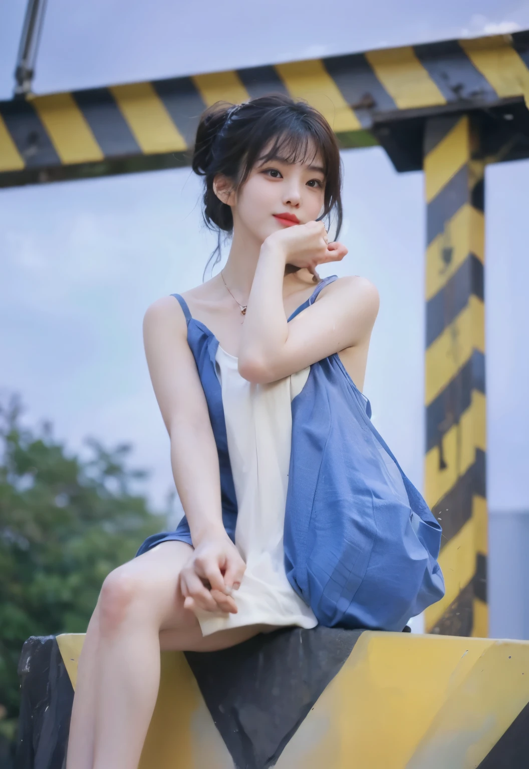 (Highly detailed CG unity 8k wallpaper), (masterpiece), (Best quality), (Super detail), (best illustration), (Best shadow), (Photorealistic:1.1),(PureErosFace_V1:0.5),(Taiwanese cute girl),(Taiwanese Sexy Woman),,Real human skin, Lens flare, Shade, Backlight,Lotus pond，Under the lotus，Under the lotus leaves，(Depth of field),(Natural light), filmgrain,((A girl with))),hyper HD,(Detailed eyes:1.4),Brown eyes, Seductive smile,kawaii,(solofocus),(Black hair),((Princess Cut Long Hair, Low Braided Ponytail))(Chinese hair accessories)))(See-Through Grey Hansou),(See-Through Gray Chinese Tan Costume Cloak)))((( Huge and drooping breasts)), (((Cowboy shot)), (Close-up) Blurred background, 18 years old, (((Solo)), (Shiny skin), cutea, wearing a diamond necklace, (watch audience), (Look at the front), (smile512:0.1), (Night), (Big)), (nomake-up), , (Wet), (full of sweat), ssmile, (squinting: 0.5), (Pubic Area Showing), ((Small areolas)),