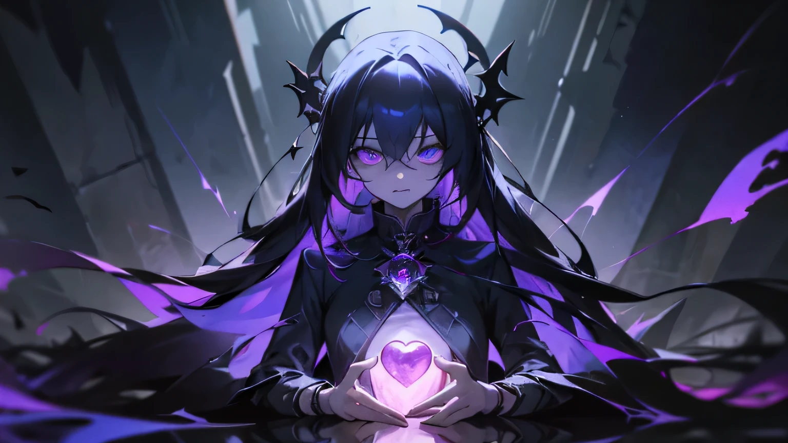 ((excellent contrast)), ((masterpiece)), ((effeminate)), innate, golden ratio body, holy posture, unrealistic appearance, beautiful like a doll., Perfect, ideal, ((attractive)), Like white jade, organized, ((mature)), Big and pretty eyes, mysterious eyes, like a goddess, difficult, Coercive, authoritarian, superior, cunning, Strange, amazing, makes me give up, lose one&#39;have the will to fight, creepy expression, unpleasant, merciless, cool, crazy, Parasites live in the body, lay eggs, There is a beautiful large purple jewel embedded in the center of the body..., There is a large purple gem embedded between her breasts..., jewels shine, cause something sinister, Brand engraved on the body, tattooed, Brainwashed, hypnotized, Corruption, Corruption, wane, rotten, your eyes are scary, sharp, evil, despised, incomprehensible expression, crazy, I lost my mind, essential, with darkness, with nightmares, with shadow, eroded by darkness, become one with darkness, addicted to evil, I can do it&#39;don&#39;t escape, I fell deep into the black swamp, darkness is parasitic, It became an abyss, fell into the abyss, stained black, polluted, rotting, Darkness overflows, Reborn as the worst being, desperate, lost hope, My body and mind are broken, disastrous, appalling, almighty, great, god-like, rules over everything, supernatural, became immortal, yin and yang together, Across time and space, coexistence of light and darkness, Good and evil coexist, With nature, harmonious, eternal, morbid, selfish, cruel, cruel, faint, I could control everything., Became an absolute destroyer., full of purple, A heart full of pitch-black darkness, heart made of darkness, full of evil, fugitive, uncontrollable, became immortal, (((female protagonist)))