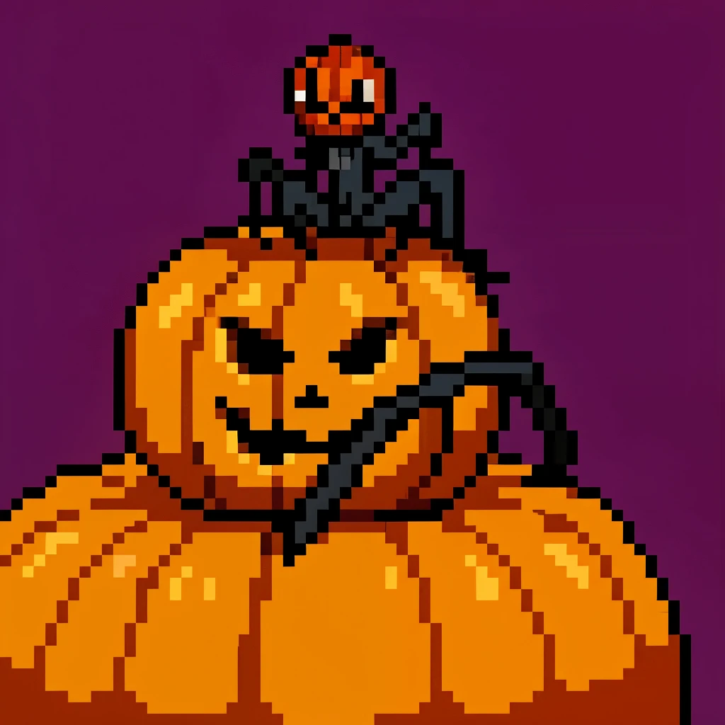 Spider on top of a pumpkin