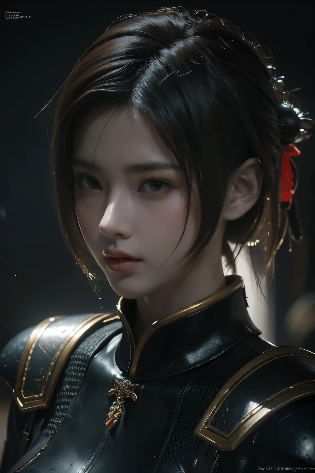 Masterpiece,Game art,The best picture quality,Highest resolution,8K,(Portrait:1.5),Unreal Engine 5 rendering works,(Digital Photography),
Girl,Beautiful pupil,(Gradual short hair is blue and red),Busty,(Big breasts),
(A female general in the ancient fantasy style),(Future combat dress combined with Chinese fantasy style clothing,Chinese style Han costume),Ribbon,Ancient magic patterns glow,Armor rich in detail,(Ancient fantasy),
Movie lights，Ray tracing，Game CG，((3D Unreal Engine))，OC rendering reflection pattern