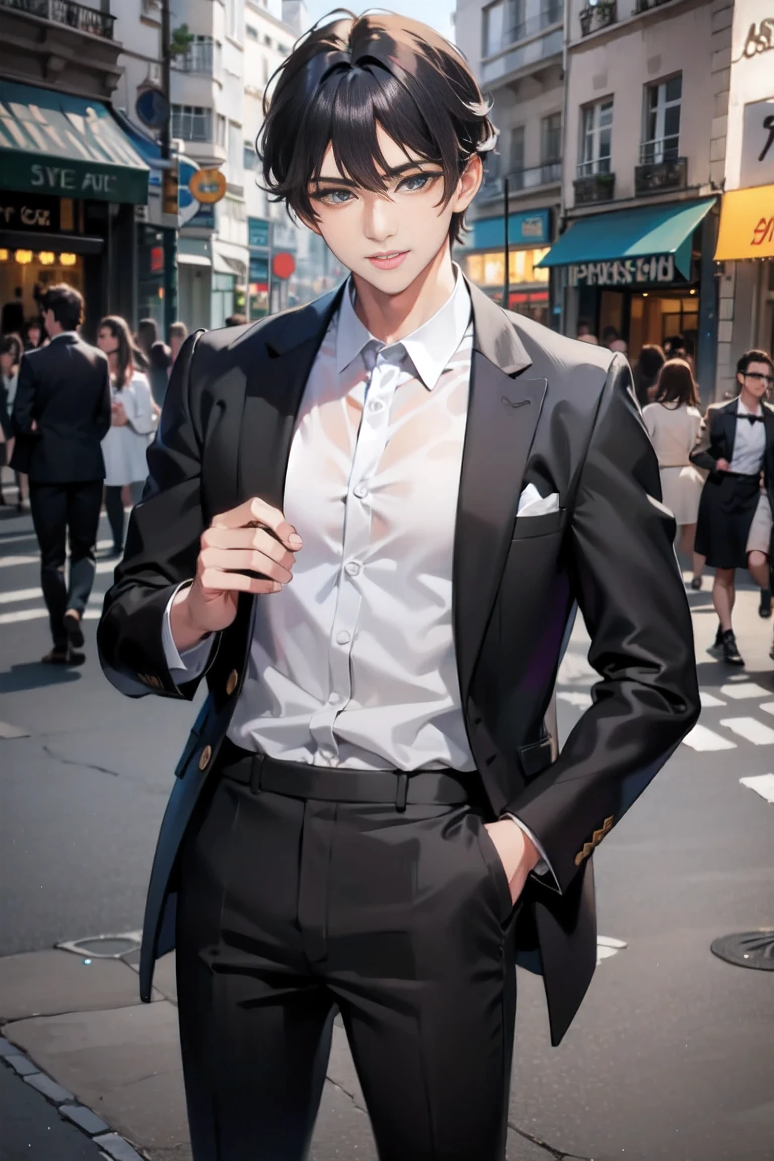 cute handsome man , Paris