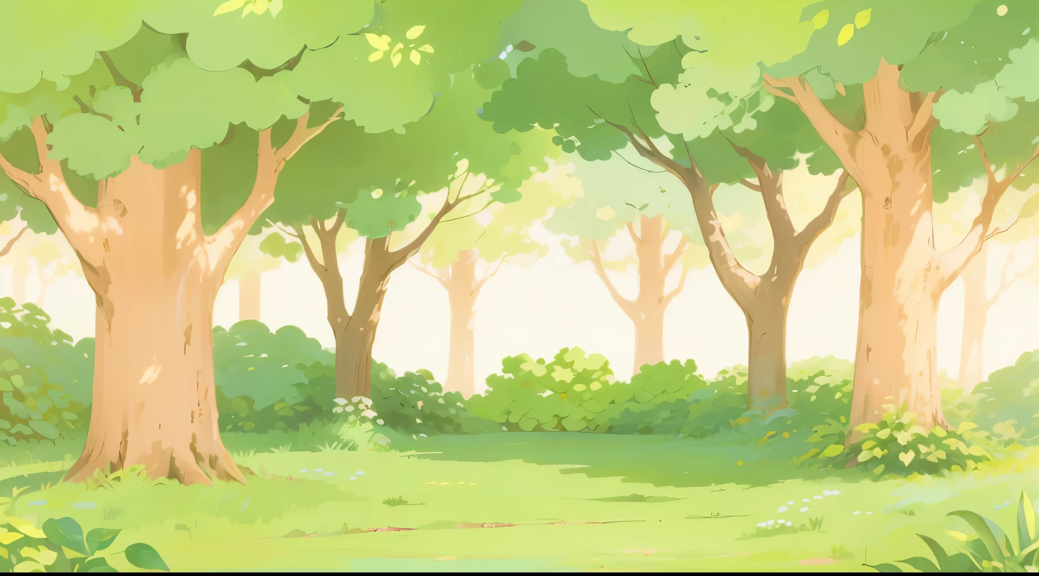 pop art、picture book、In the bright forest、animation、Studio Ghibli