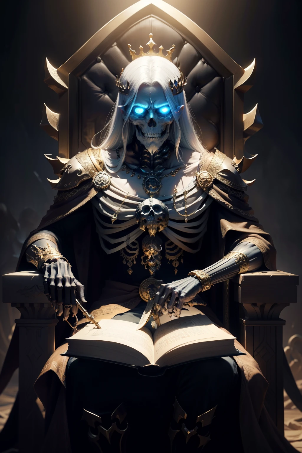 Skeleton King, ruler of the underworld, his bony fingers clenching a golden scepter, his hollow eyes gleaming with an unquenchable thirst for power. His throne room, a dimly lit cavern adorned with skulls and bones, reverberated with the cackling laughter of his loyal subjects.

King calendar, a regal figure perched atop an ornate throne, his face etched onto the pages of a giant, intricately designed calendar. The sands of time flowed around him, his rule extending to the very fabric of time itself. His subjects bowed in awe, their lives intertwined with the intricate gears