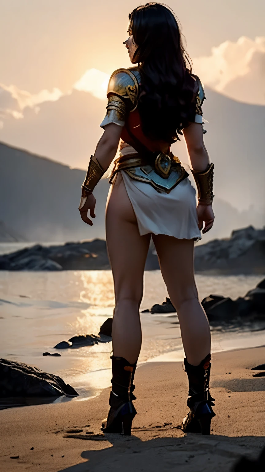 full body warrior woman romano empire, Cinematic, Photoshoot, 25mm, Depth, Tilt Blur, Shutter, 1000, White Balance, 32k, Resolution, RGB, Half rear Lighting, Backlight, Dramatic