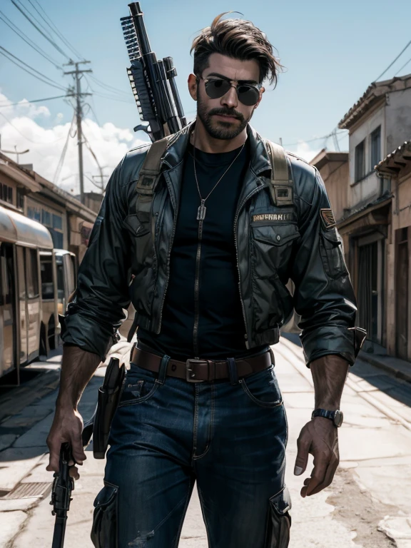 rompts
Copiar prompts
Fuerzas especiales masculinas，uniforme militar oscuro, hombre con gafas, Los rasgos faciales son duros y guapos., Rasgos faciales delicados，Exquisito uniforme militar， Sostenga un arma con ambas manos，Fusil de asalto QBZ, pintura digital 8K, Fanart de alta calidad, Estilo de arte detallado，La lente mira, La parte superior del cuerpo，estereogramas, Tachi-e, Punto de vista, atmospheric perspective, perspectiva en primera persona, 8K, Super detail, preciso, Mejor calidad, hiper hd, Piel texturizada, Super detail, detalles altos, A high resolution, 1080p