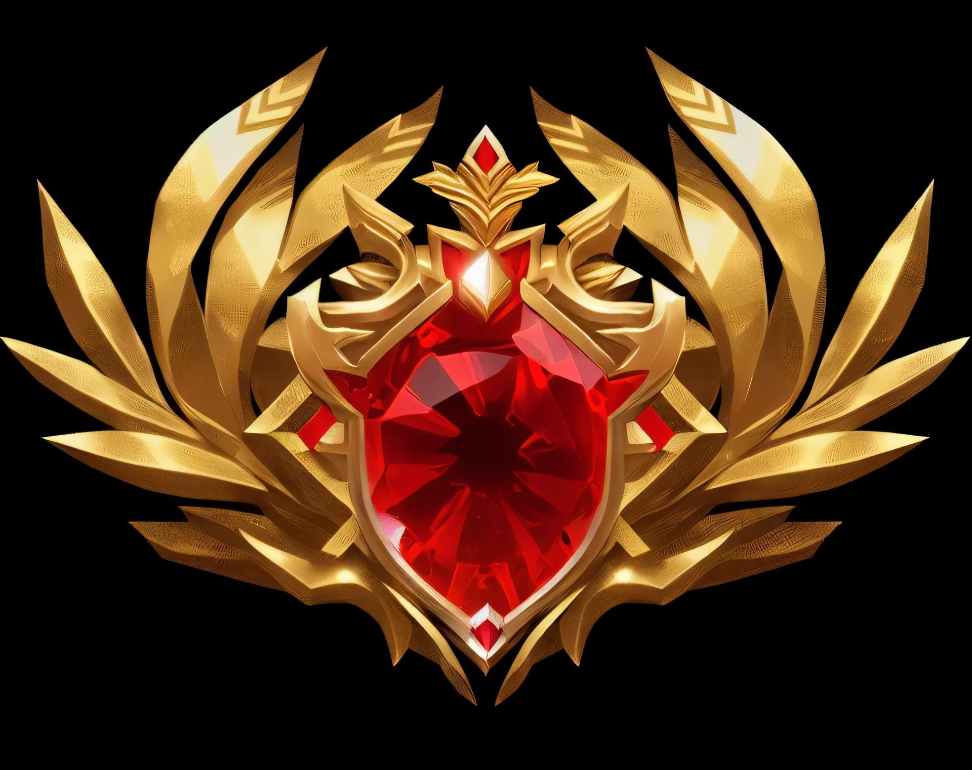 Red and gold badge closeup on black background, League of Legends champions, League of Legends style, League of Legends style, luxury liquid, Official splash art, League of Legends, Wisdom Badge, League of Legends style, golden skin, Heart Stone original art style, from League of Legends, platinum skin, League of Legends splash screen, master'space