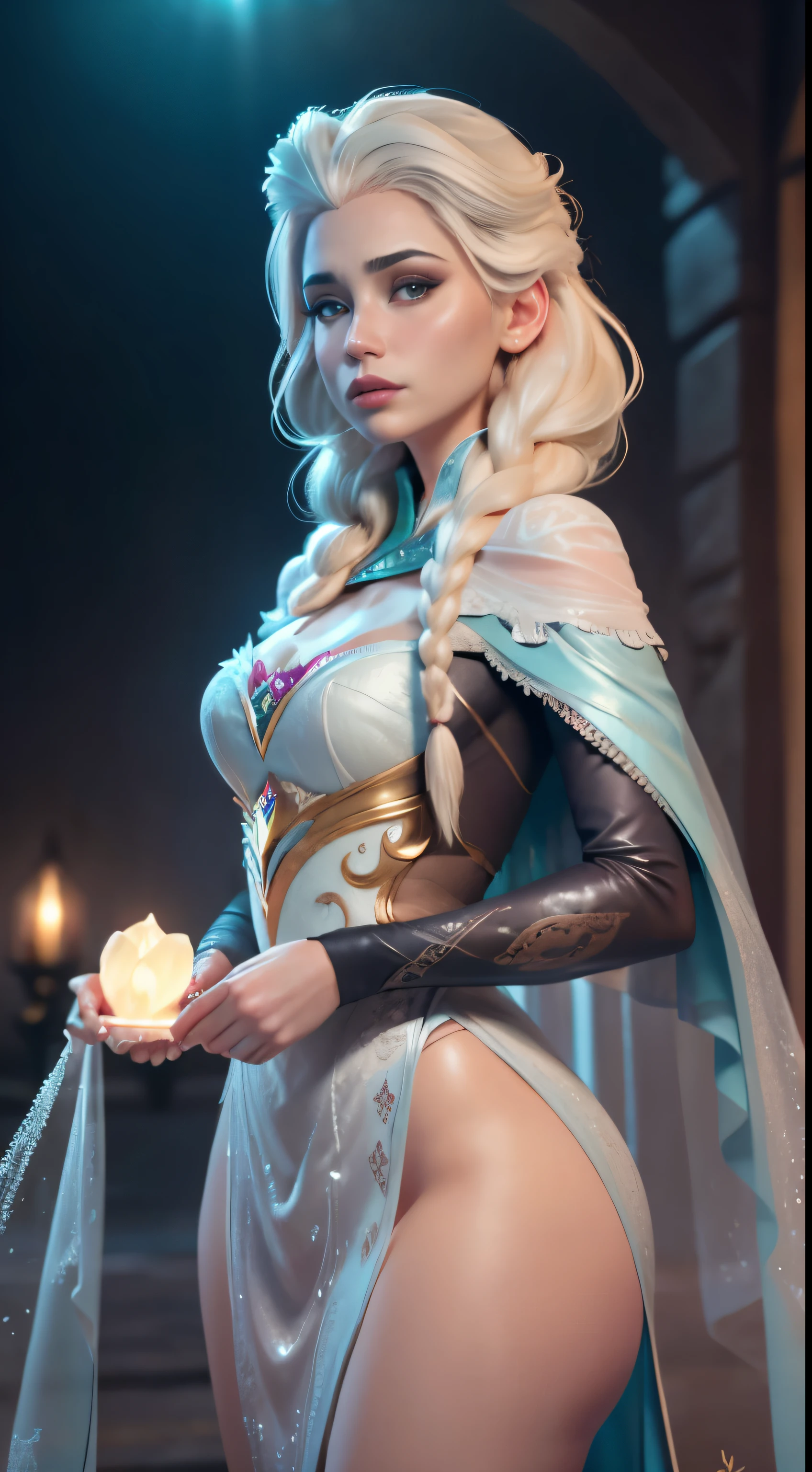 (elsa frozen-rose quartz SU mezclando modelos .) (ultra FUSION) Highly detailed CG unity 8k wallpaper, style shot, complex, high detail, dramatic, highest quality movie still image, very detailed, masterpiece, best quality, character design, Elsa, Elsa from Frozen,Pink Diamond fusion (( Dark style)), realistic ultra-detailed rendering style, natural light, sharp character design, (hard focus, 8k), (((natural skin texture))), 8k textures, soft cinematic lighting, adobe lightroom, dark room, hdr, Sophisticated, Elegant, Rich Detail, Sharp Focuilm Look) )), Soothing Tones, Detail Frenzy, Intricate Detail, Super Detail, Low Contrast, Soft Film Lighting, Dull Colors, Exposure Blending, HDR, Fade, 35mm, f/1.4, ISO64, f16, 25 sec.