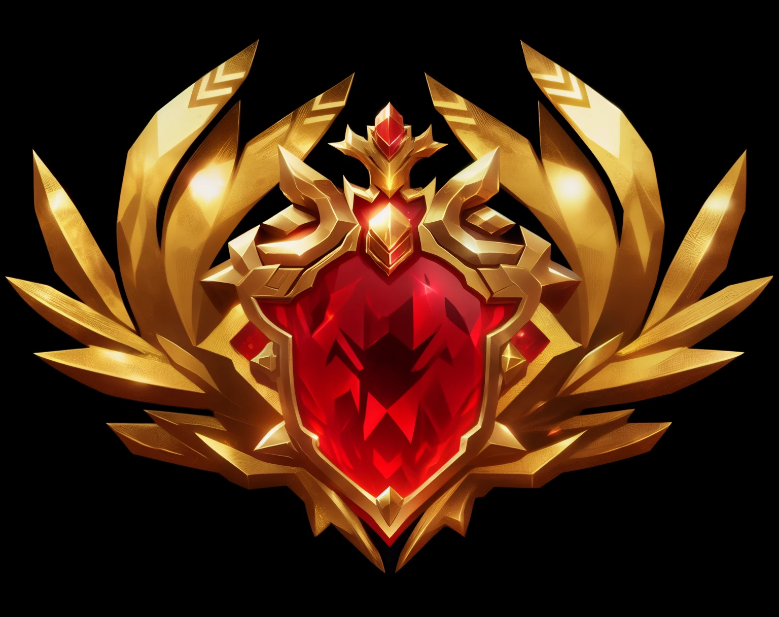 Red and gold badge closeup on black background, League of Legends champions, League of Legends style, League of Legends style, luxury liquid, Official splash art, League of Legends, Wisdom Badge, League of Legends style, golden skin, Heart Stone original art style, from League of Legends, platinum skin, League of Legends splash screen, master'space