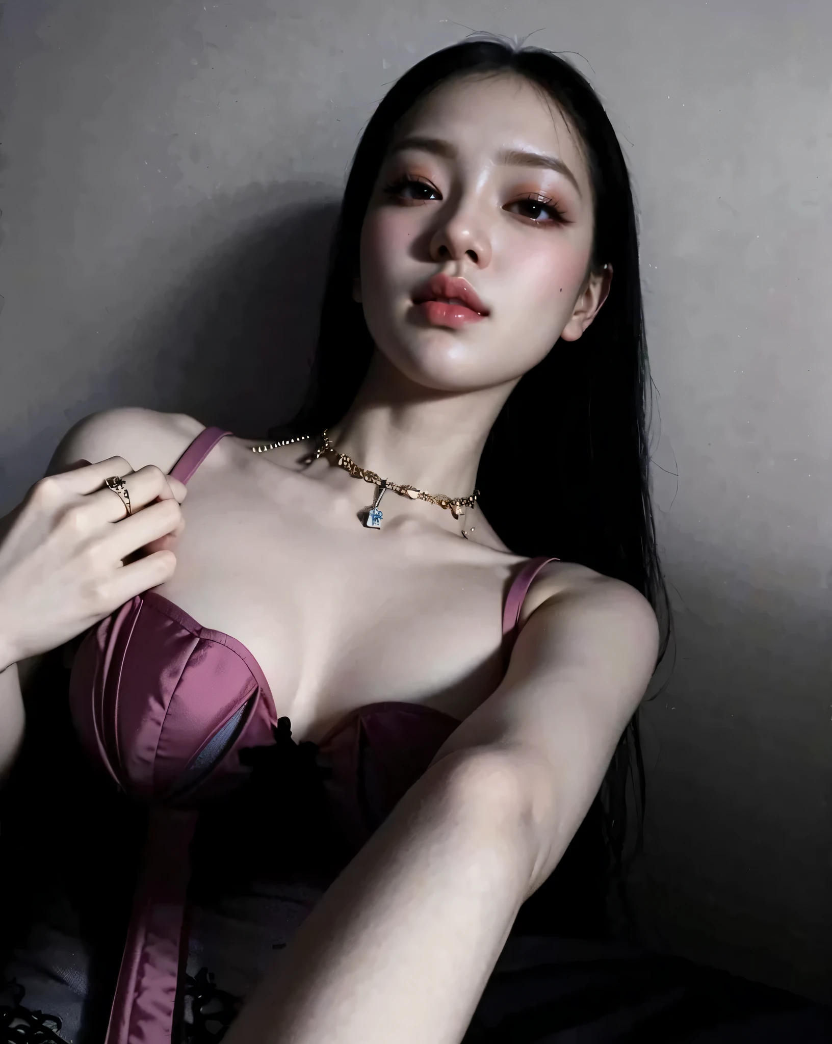 Blackpink Jennie woman worn with a pink corset posing for a photo, cruel korean gothic girl, dilraba dilmurat, chen xintong, estilo sensual sombrio, hermosa modelo china, Xisionwu, usando lenceria sexy, looks sexy on camera, 18 years, 1 8 hijo, Qifenglin, seductor y poderoso, sha xi, asian woman, jennie blackpink 