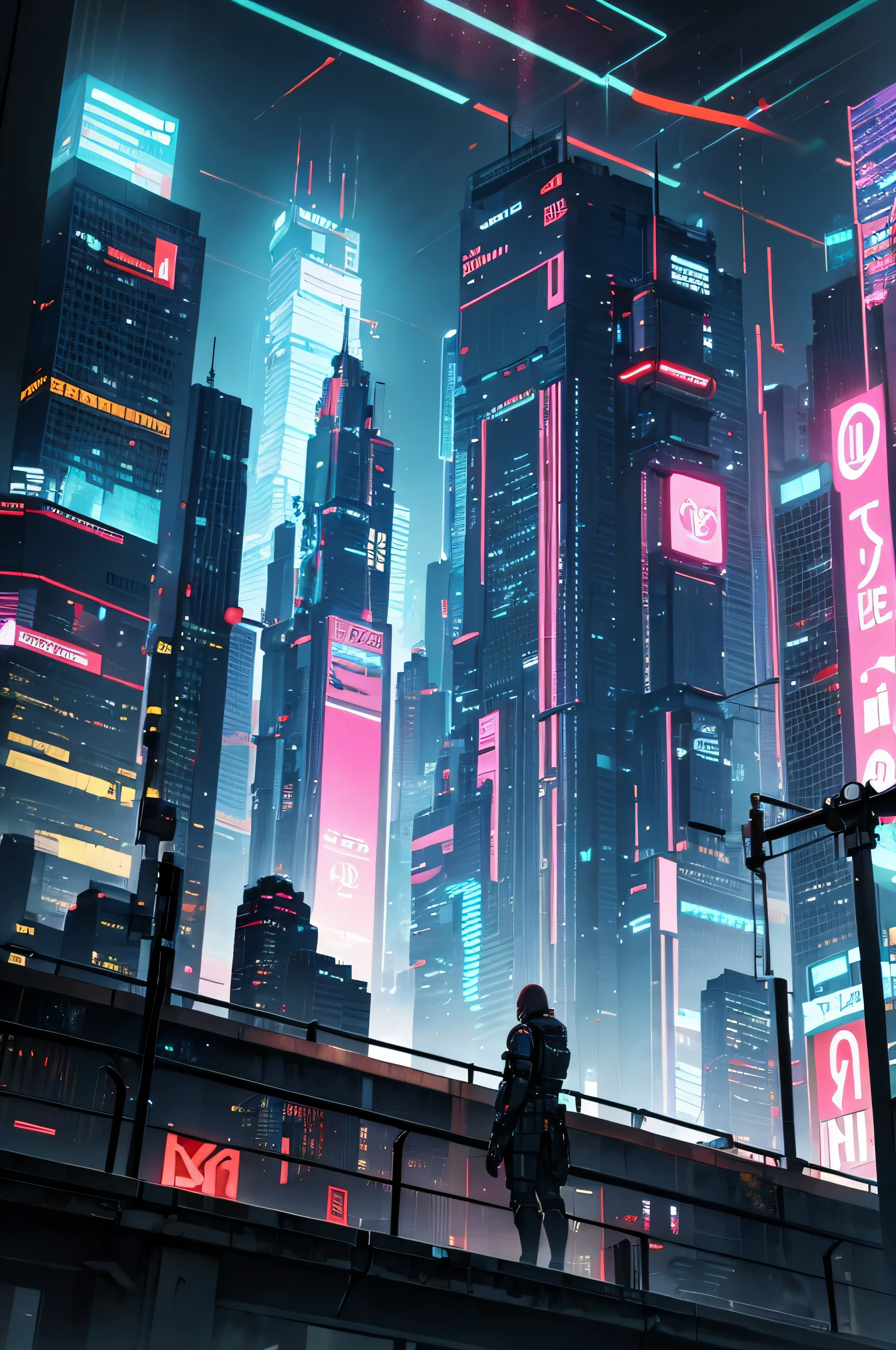 cyberpunk，futuristic city，8K
