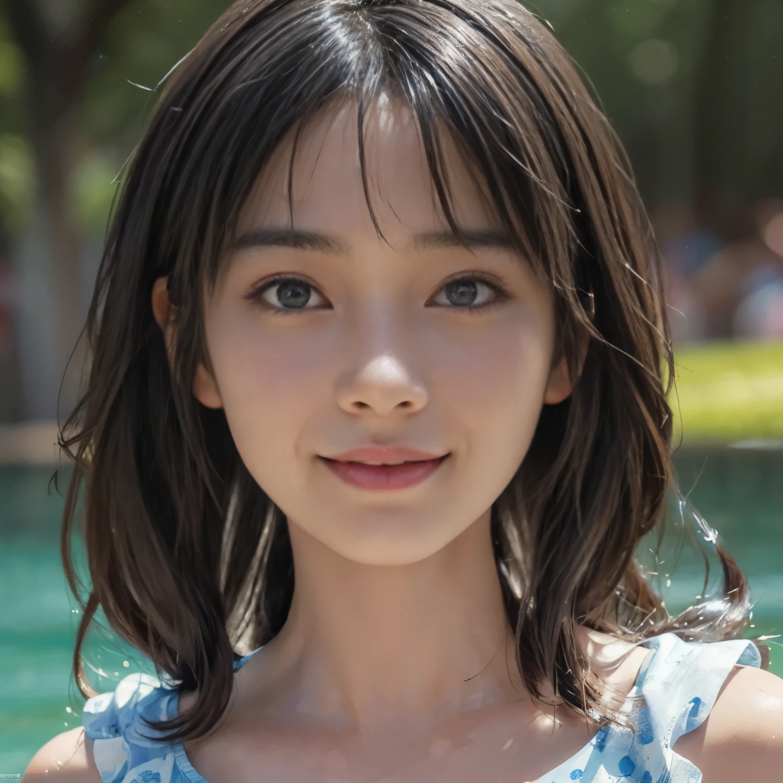 Solo, Full body,earrings, Eyelashes, pantyhose,, (Beach,(Palm Tree),Large crowds,(White shirt), with floral pattern,Red lips),Sexy exciting smile,, (Shiny skin:1.05),(blush:0.9),(Skindentation:1.15),Realistic, masutepiece, Highest Quality, hight resolution,absurderes, (Perfect face:1.1), (Sharp Focus:1.1),, Trending on ArtStation, Trending on CGSociety, Convoluted, high detailing, Sharp Focus, Dramatic,