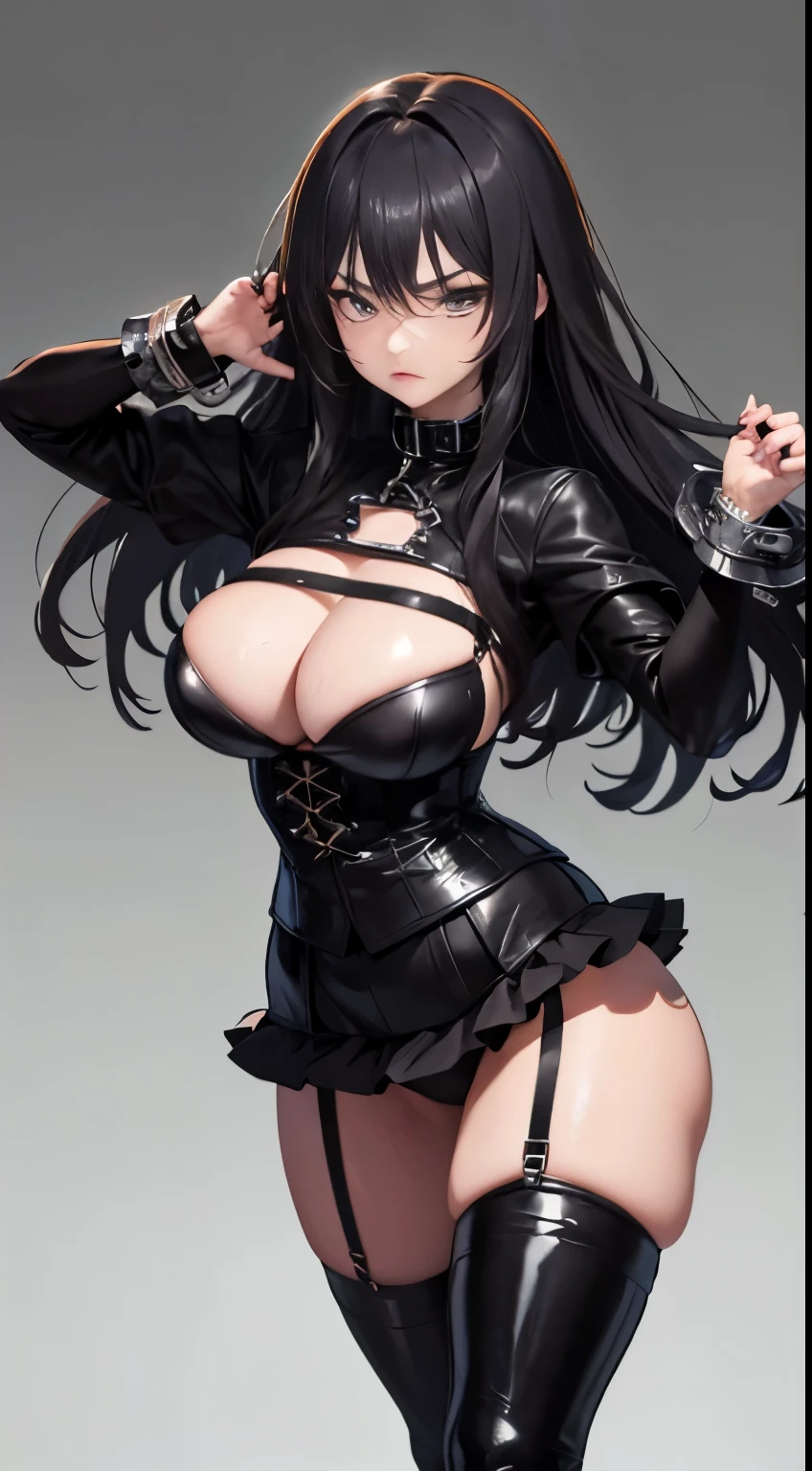 Angry Face, BDSM,slave,Rubber,Black Corset,Bondage,Collar,NSFW,((Best Quality, 8k, Masterpiece:1.3))), Crisp Focus: 1.2、(Layer Cut, Big:1.2),Beautiful Woman with Perfect Figure: 1.4、Slender Abs:1.2、Wet Body:1.5、Highly Detailed Face and Skin Texture、Detailed Eyes、Double Eyelids,Long Hair