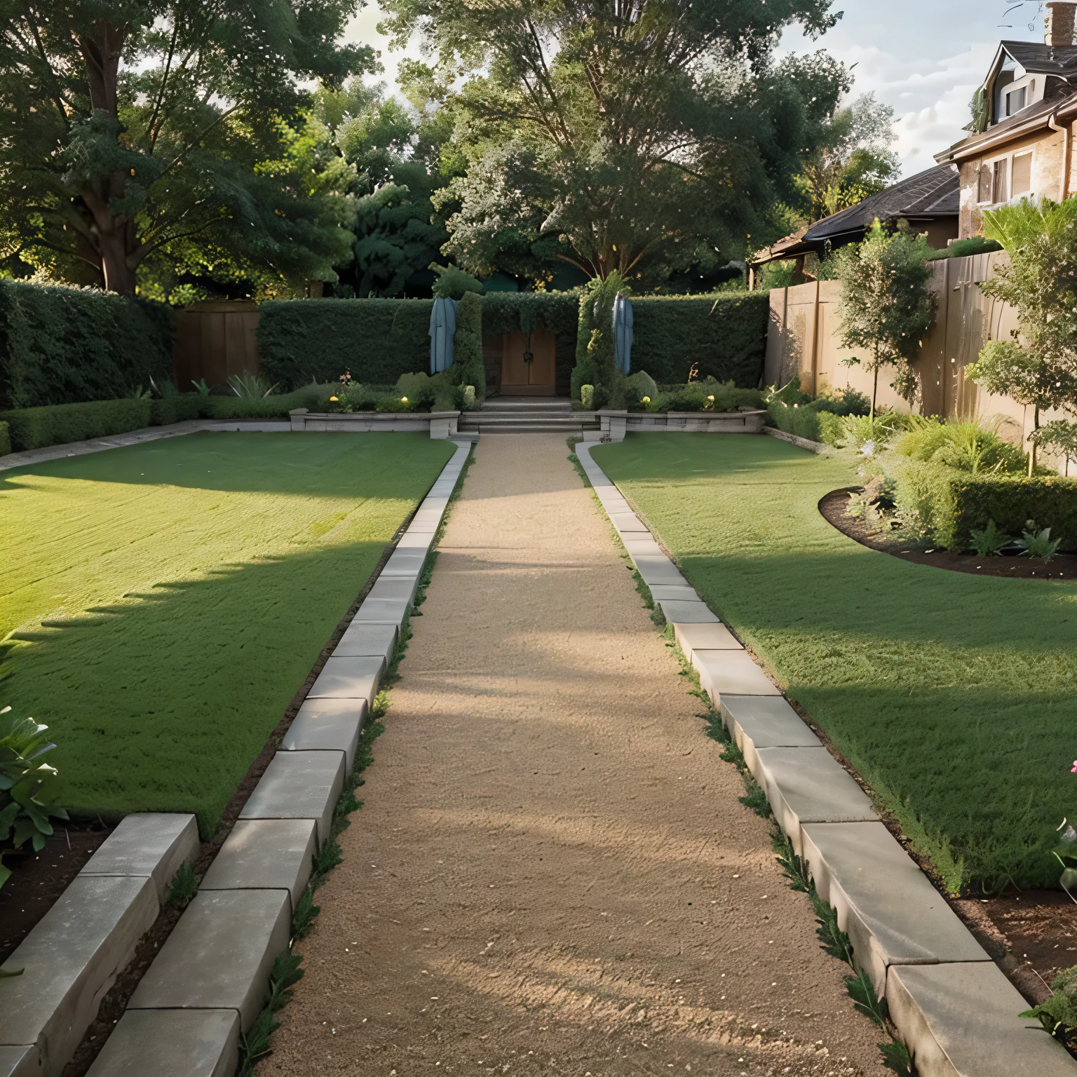 How to Design the Perfect Landscape garden for home gardening Blank landscape canvas with Paths and Walkways