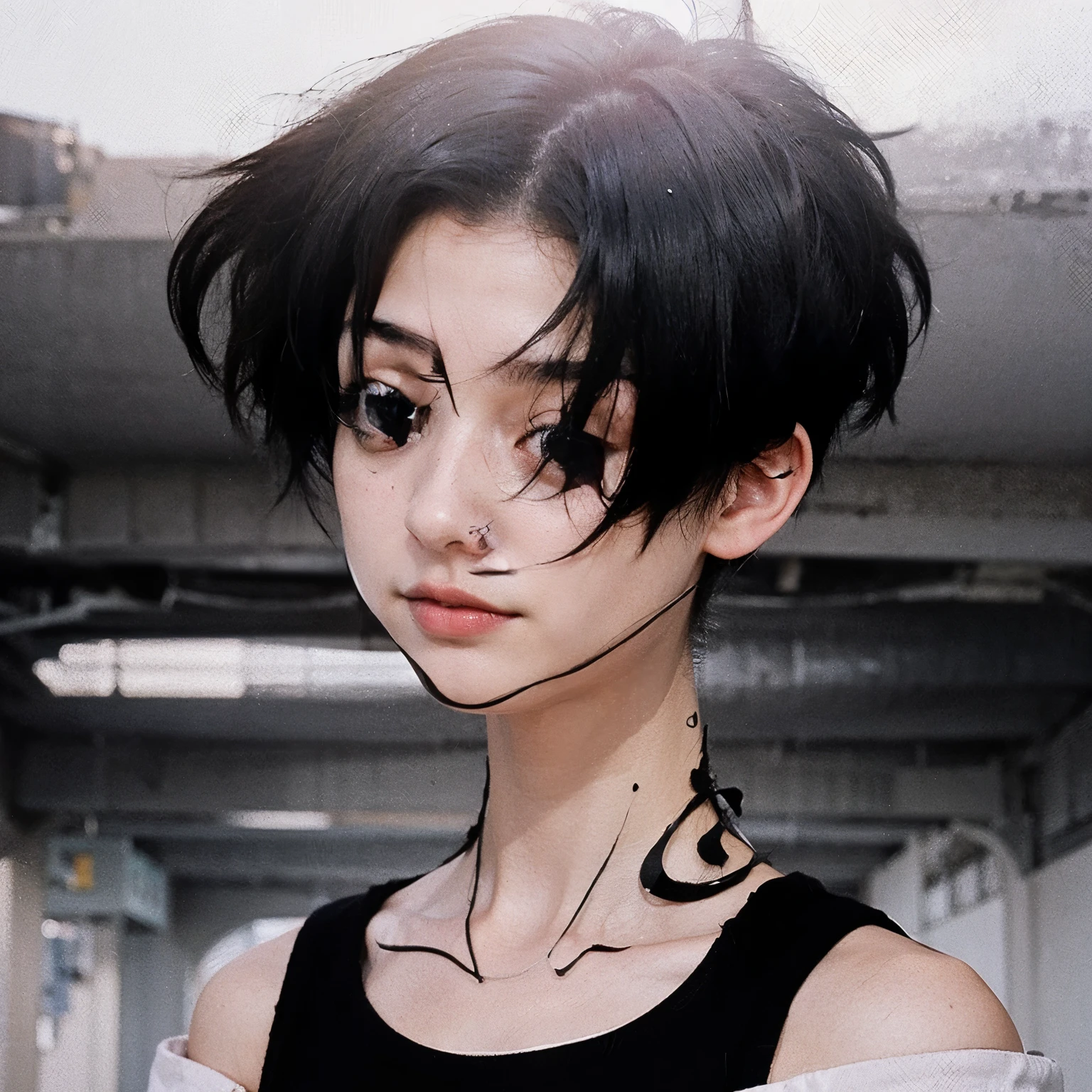 Black hair,short hair,sano manjiro,Black clothes, Teenage boy