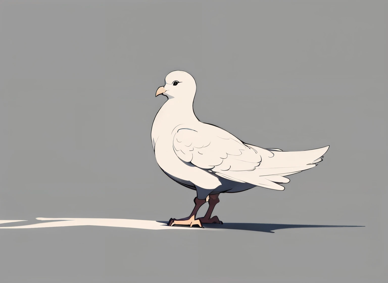 Single Uninterrupted Line Drawing Of A Beautiful dove In Thought, Minimalism, Abstracted Image, Single Ink Line Drawing