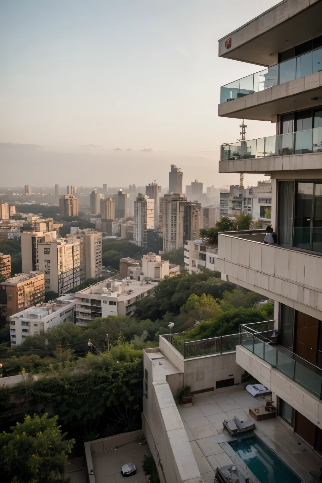 Mumbai City scape, residential buildings, a view from top