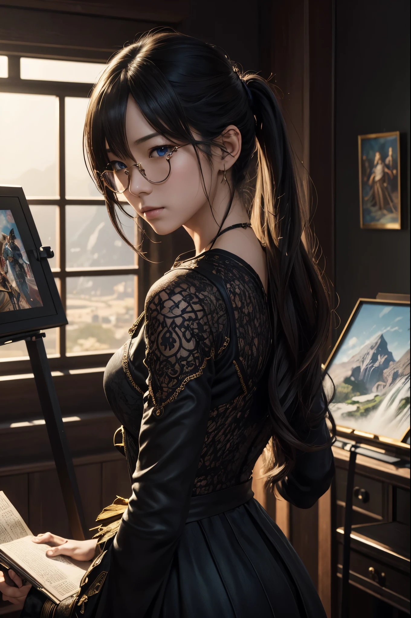 8K,(dark shot:1.1)、magnificent real、hello portrait、sunglasses、blue eyes、タータンチェックofスカーフ、アテイガイランof白髪、Written by Greg Rutkowski、Greg Tocchini、Written by James Gillard、Joe Fenton、Käthe Butcher、ofグラデーション、black、Brown、マゼンタof配色、グランジof美学!!落書きタグof壁of背景、Art by Greg rutkowski and ArtGerm、ソフトな映画ofようなライト、adobe light room、photo lab、HDR、Complex and ultra-detailed、(Depth of the bounds written:1.4)、fade、(neutral color:1.2)、(HDR:1.4)、(calm colors:1.2)、hyper detail、(art station:1.4)、Cinematic、warm light、dramatic light、(intricate details:1.1)、complex background、(rutkowski:0.66)、(teal and orange:0.4)赤毛of賢者,of,having a book,attractive,Sexy,masterpiece,最高品質ofフォトリアリスティックなRAW写真。bright colors,rich colors, Backlight, 映画ofような照明, film grain, to be born, 50MM lens, Nikon D850,realistic skin,fantasy art,character art,ultra high resolution,リアルなスケールofスキン,完璧な手of造形,