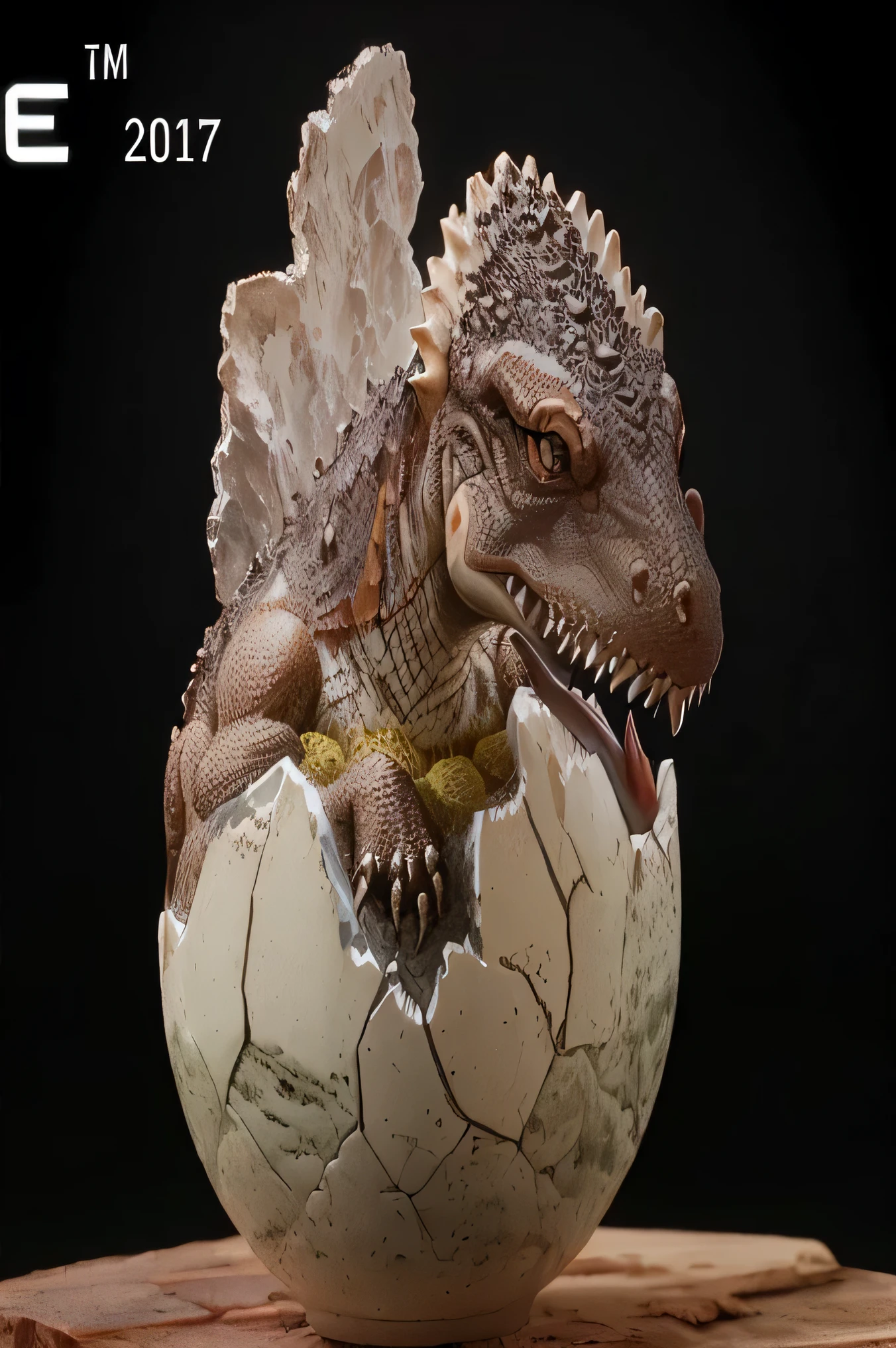 Broken shell dinosaur egg close-up, newly hatched dragon, detailed incubation, incubation, 1/320, Extremely detailed and lifelike, detailed picture, resin miniature, incubation的耳朵, 1/125, 1 / 1 2 5, prehistoric, Terex, Very detailed and authentic, Tyrannosaurus rex, Tyrannosaurus rex