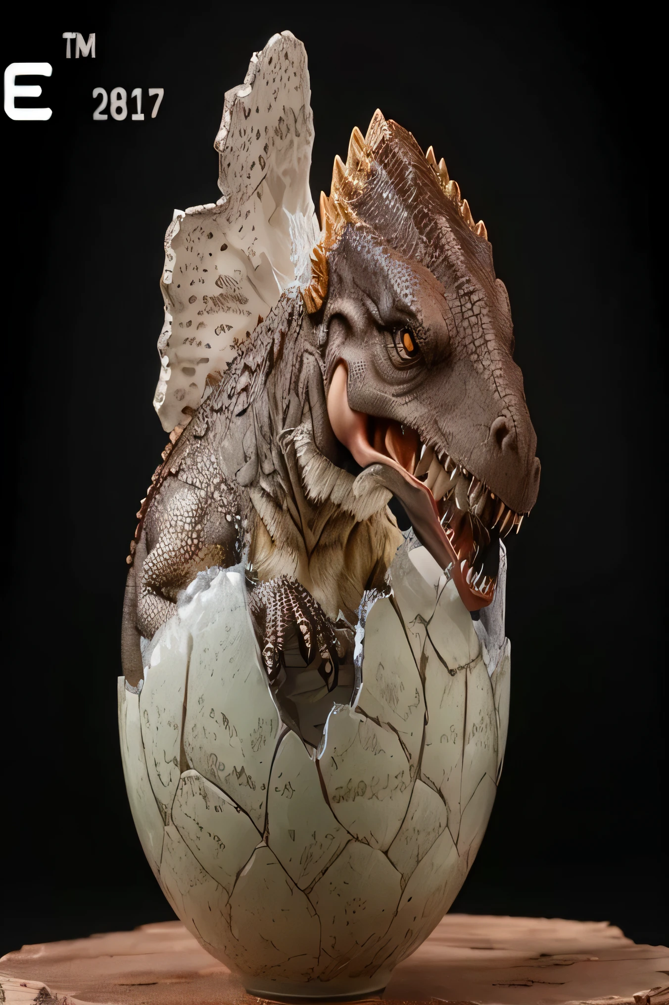 Broken shell dinosaur egg close-up, newly hatched dragon, detailed incubation, incubation, 1/320, Extremely detailed and lifelike, detailed picture, resin miniature, incubation的耳朵, 1/125, 1 / 1 2 5, prehistoric, Terex, Very detailed and authentic, Tyrannosaurus rex, Tyrannosaurus rex