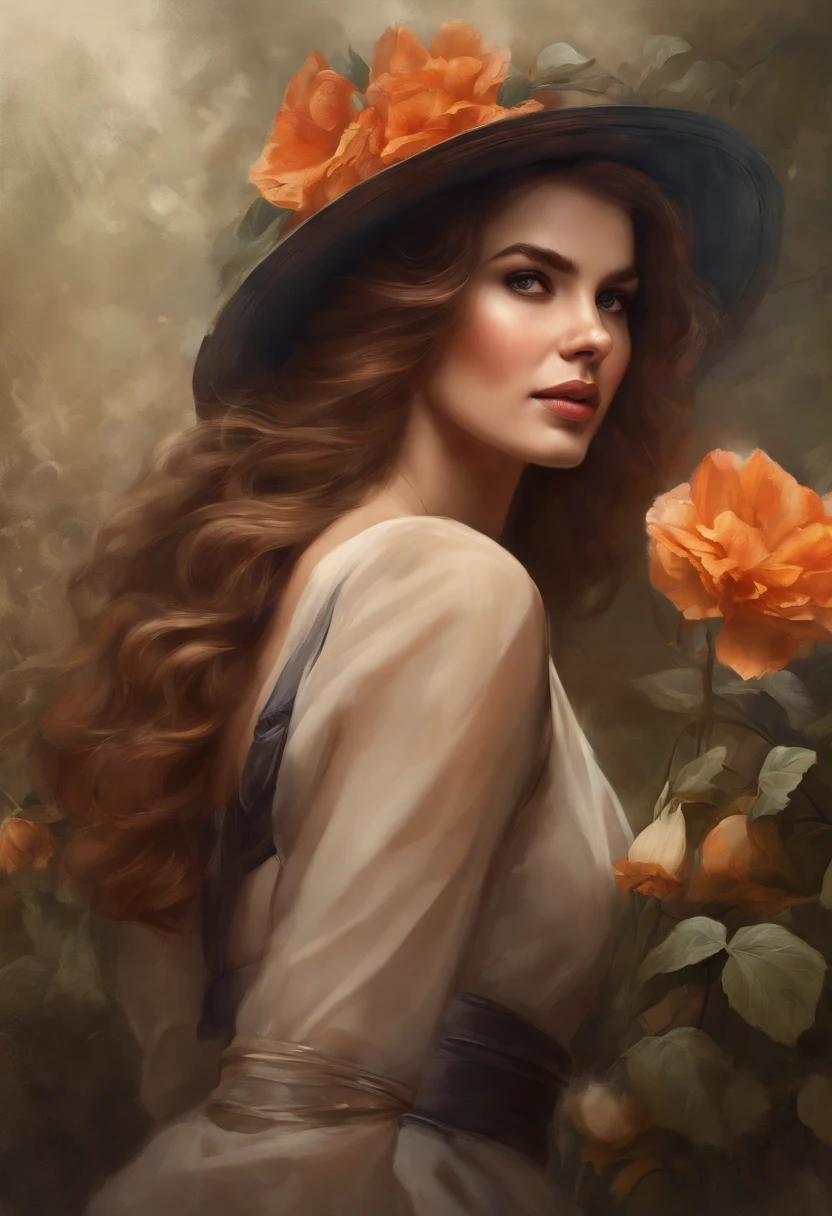 Charlie Bowater's realistic lithography sketch portrait of a woman, flowers, [engranaje], pipes, dieselpunk, multicolored ribbons, texture of old paper, highly detailed (best quality, 4k, highres, masterpiece:1.2), ultra-detailed, (realistic, photorealistic, photo-realistic:1.37), portraits, vibrant colors, soft lighting.