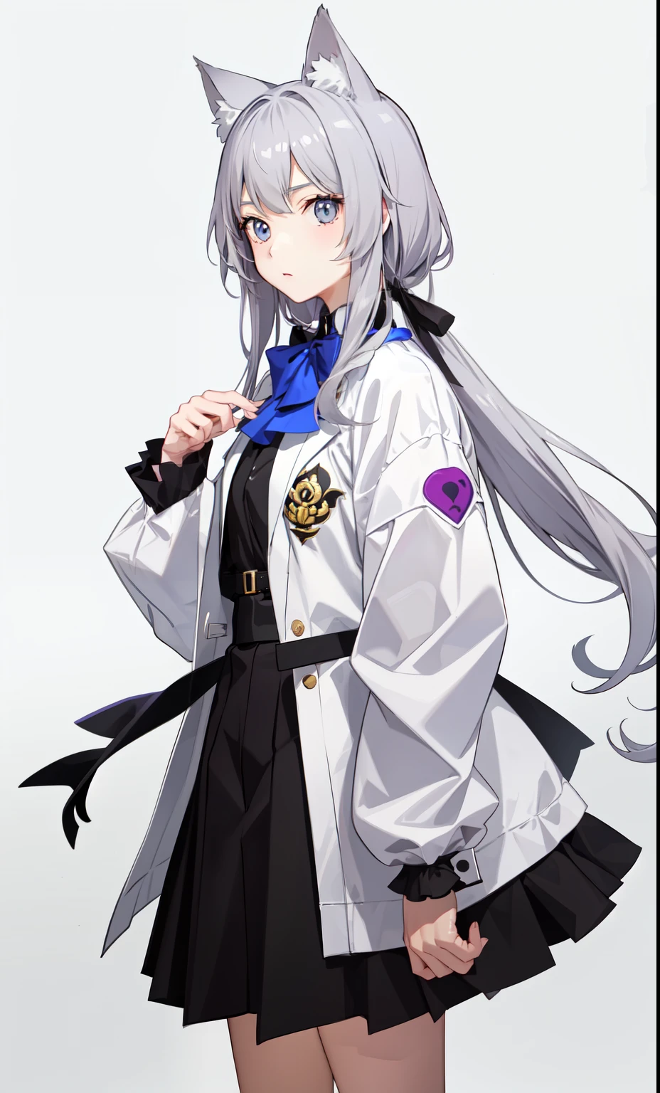 girl、かわいいgirl、Princesovement、(gray hair)、Cat ear、