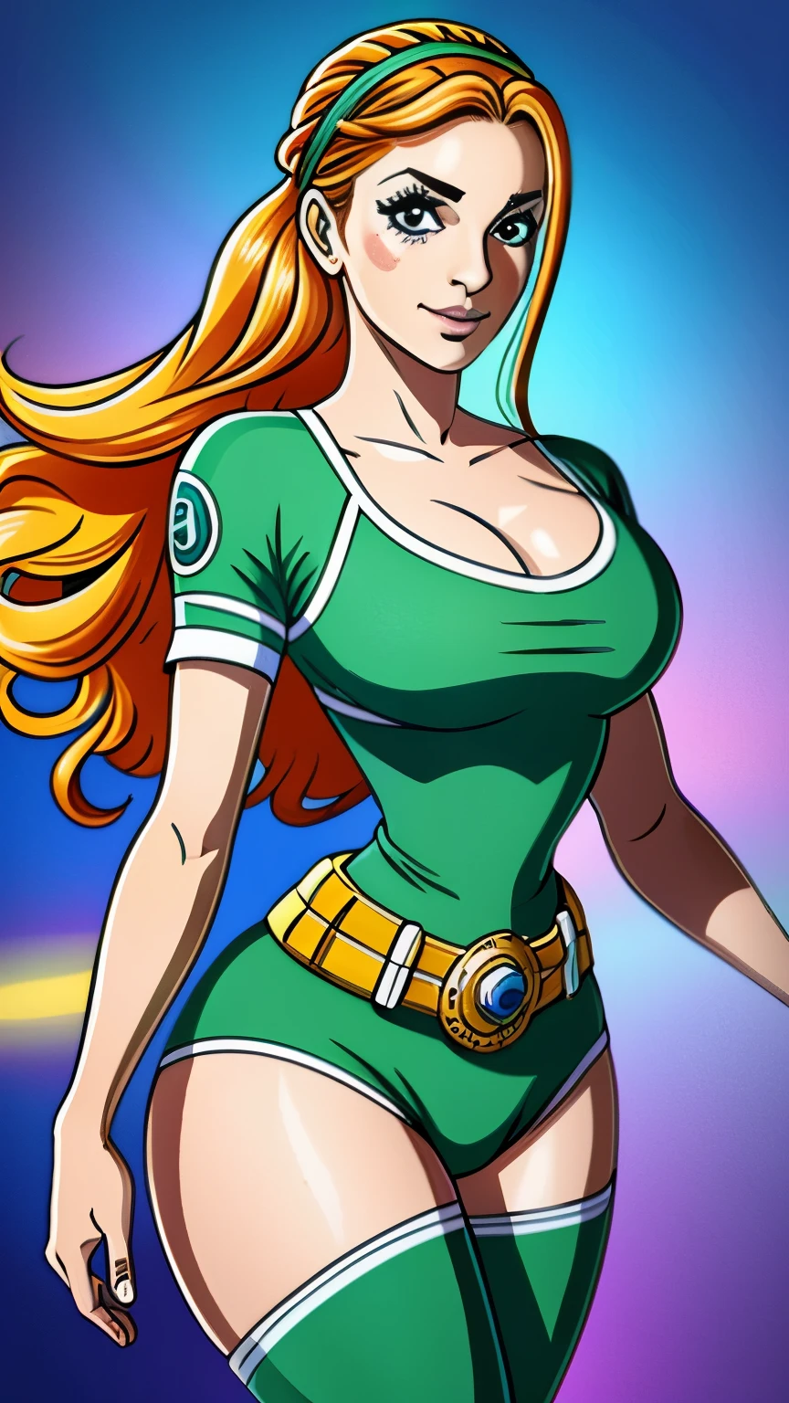 Uma garota ruiva em uma obra prima de 8k, com detalhes insanos, in a cute and bright comic style. A garota tem um rosto claro e olhos claros. Artwork is of the highest quality with consistent colors and lighting. The overall style is mysterious, adding a touch of mystery to the image.