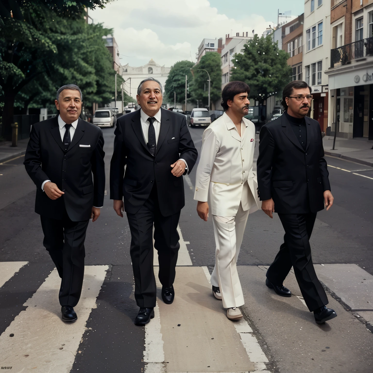 Step from abbey road but instead of the beatles place Héctor lavoe willie colon ruben blades and pacheco