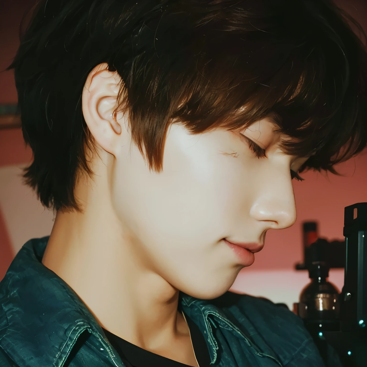 Ulzzang boy, ulzzang, Korean ulzzang boy, boy, cute face, cute eyes, cute, brown hair, small smile, smile, choi beomgyu, beomgyu from txt, choi beomgyu, beomgyu, eyes closed, closed eyes