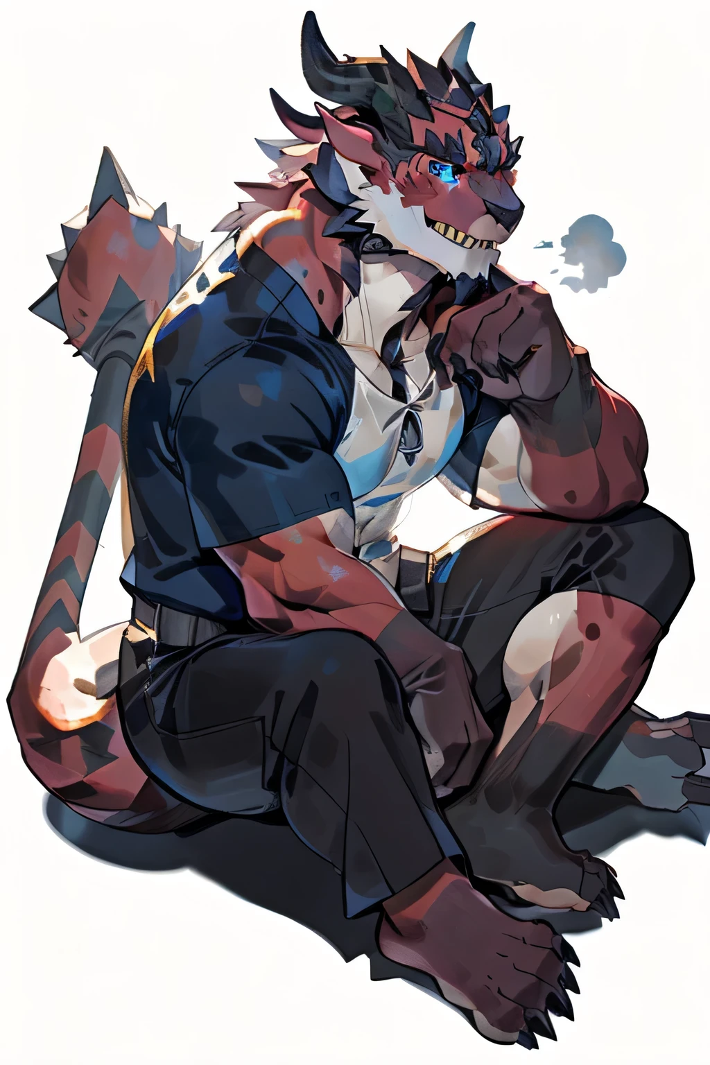 human nature,(cinnabar:1.2),Tail,((whole body,blue eyes, Blue body, White fluffy, yellow hand, Yellow feet, blue face,4 toes,Tail )),(((trumpet))),muscular, (trumpets through hat)
Detailed hands, sharp teeth, pole, nipple, shorts,
whole body, deTailed eye,
(author:ghost of emptiness,by raccoon21,masterpiece,high quality),