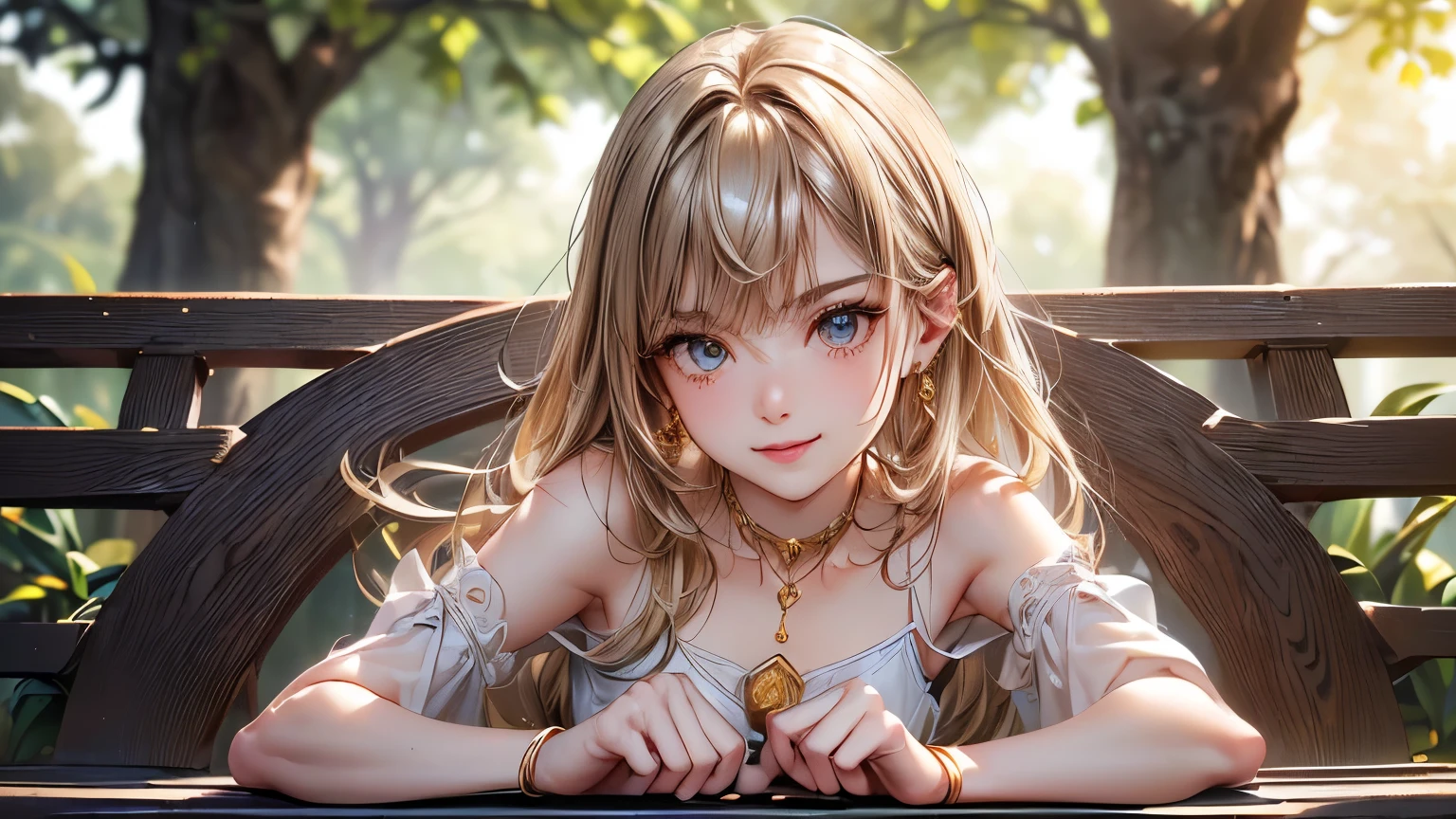 girl, chiling like a fire fairy, pale skinned, long blonde hair, with a long braid back, with fire tips, tied at the end, beautiful simple white dress, small fire marks on bare feet, emerald yellow eyes, fire crown, a long combat staff in her right hand --auto --s2
