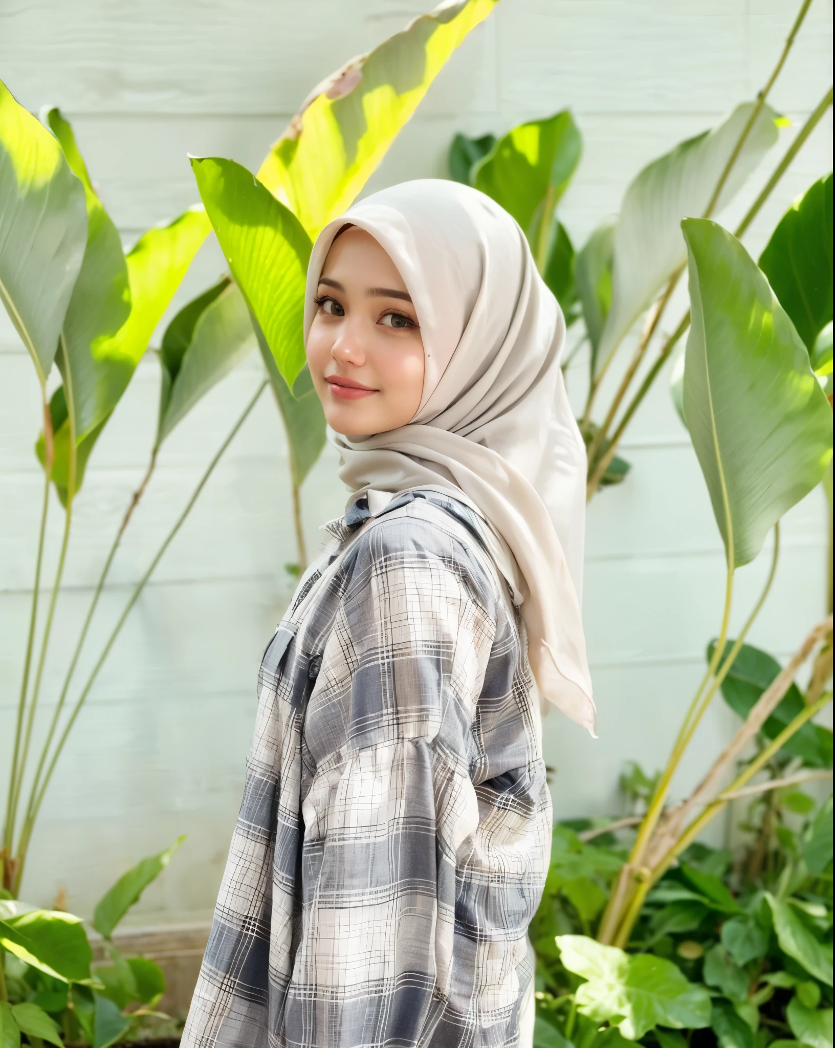 masterpiece, (ultra-high-definition portrait, vignet:1.4), Realistic, extremely detailed, CG unified, 8k, Clean lines, highly detailed, High-definition, raw color photos, she is smiling, Realistic portrait, Cinematic Light, Beautiful detailed, (1hijabgirl, indonesian:1.5), (165cm tall, big breasts with lips like he wants to kiss:1.5), Beautiful big breasts, breasts details, very tight, (Biggorgeous breast, Fish gape:1.5), (fish gape, Big Breast:1.4), Close up of a girl in Beautiful clothes with errected nipple, biggorgeous breast, Soft smile, scarf, (Bombastic Side Eyes with curvaceous body:2), pose 4 of 1 6, Undress, No bra, (nipples that are clearly sticking out detail:1.2), Outdoors, high intricate detailed.