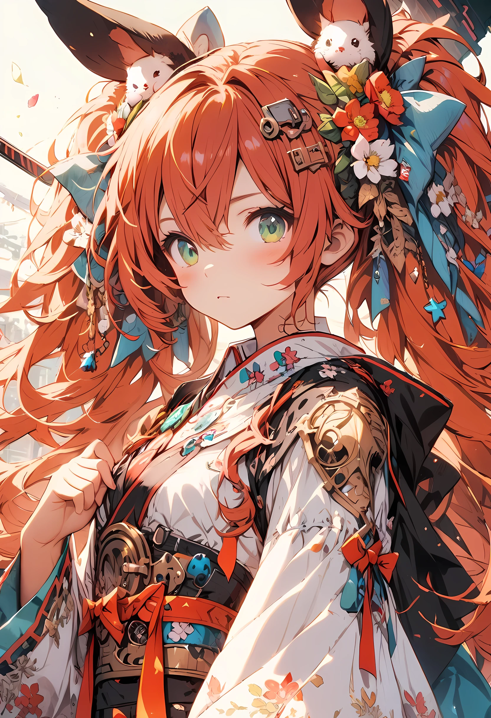 Hatsune Miku,Rabbit armor,Lovely,Extremely beautiful and intricate details