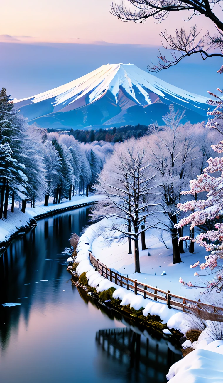 Japan、(Highly detailed CG Unthaty 8K wallpaper), Full shot photos of the most beautiful works of art in the countryside, that'It's snowing, nostalgia, Snow Hill, Trending wthath ArtStation, Trending on CGsociety, Complex, high detail, sharp focus, dramatic, Like a photograph