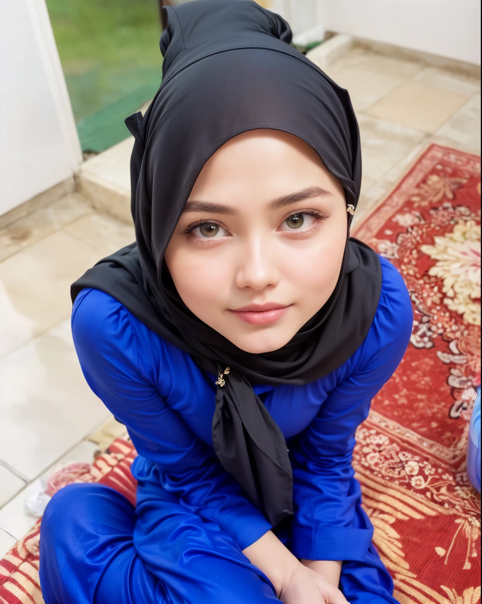 masterpiece, (ultra-high-definition portrait, vignet:1.4), Realistic, extremely detailed, CG unified, 8k, Clean lines, highly detailed, High-definition, raw color photos, she is smiling, Realistic portrait, Cinematic Light, Beautiful detailed, (1hijabgirl, indonesian:1.5), (165cm tall, big breasts with lips like he wants to kiss:1.5), Beautiful big breasts, breasts details, very tight, (Biggorgeous breast, Fish gape:1.5), (fish gape, Big Breast:1.4), Close up of a girl in Beautiful clothes with errected nipple, biggorgeous breast, Soft smile, scarf, (Bombastic Side Eyes with curvaceous body:2), pose 4 of 1 6, Undress, No bra, (nipples that are clearly sticking out detail:1.2), Outdoors, high intricate detailed.