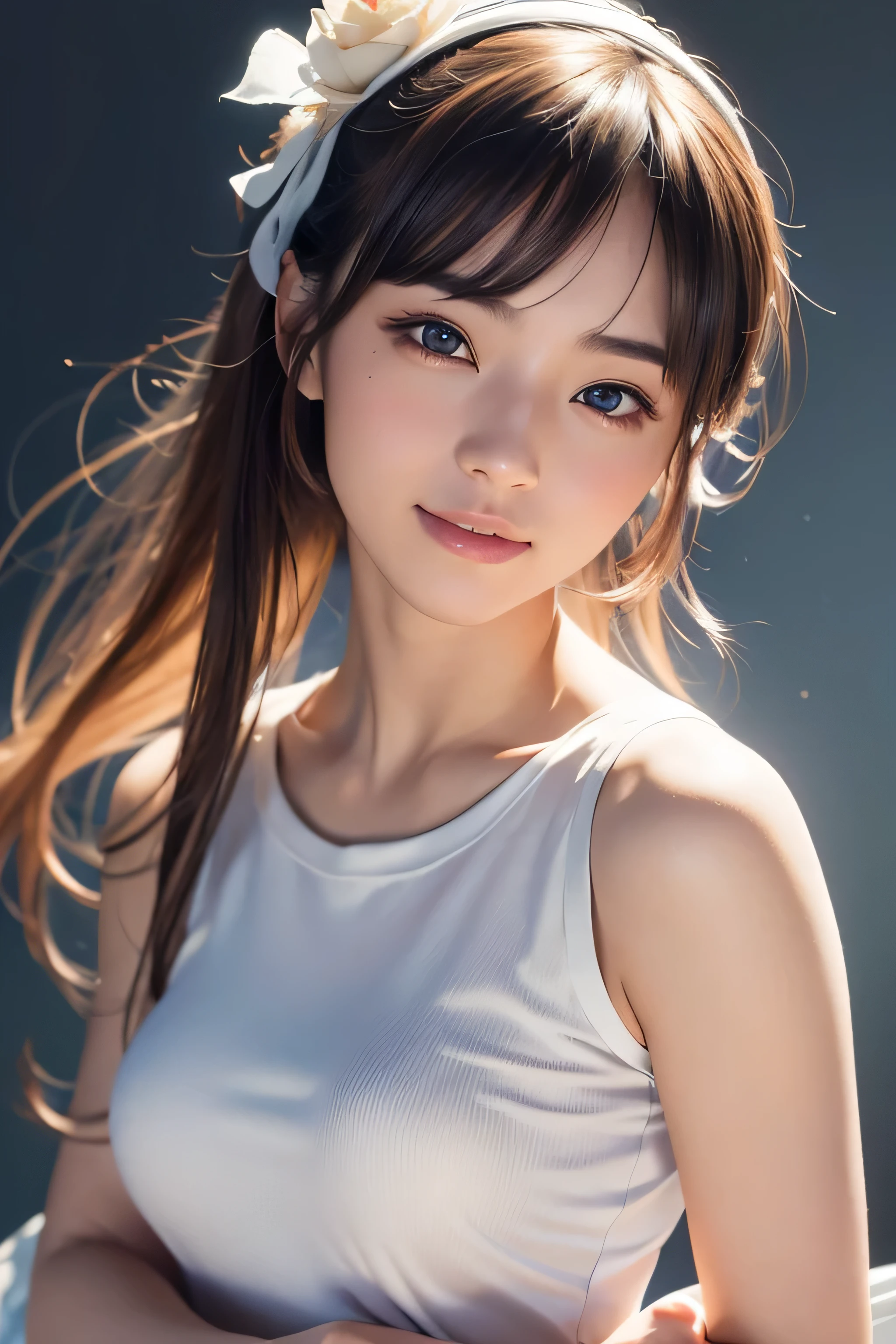 peopleに焦点を当てる。people々Create and express amazing compositions realistically.。((masterpiece))、(((highest quality)))、((Super detailed))、(surreal)、(Detailed CG illustration)、(very delicate and beautiful)、少女はmasterpieceだ、highest quality、Realistic skin feel、realistic fabric、symmetrical eyes、thin eyebrows、Introducing a realistic illustration centered on the front center of a girl with realistic and super delicate eyes....。this is the absolute rule, And the next sentence describes the image quality。 people類史上最も偉大な画家が比類のない美と出会う、戌育一護史上最高masterpieceです, Let me&#39;あなたのpeople生で最も美しいイメージを描きます.。 create amazing anime artwork。&#39;Now、It's trending at SeaStation、Introducing exquisite beauty and captivating aesthetics。Take-out、Slightly plump bust line、shy smile、nffsw、armpit(1:3)、tight-fitting silk t-shirt