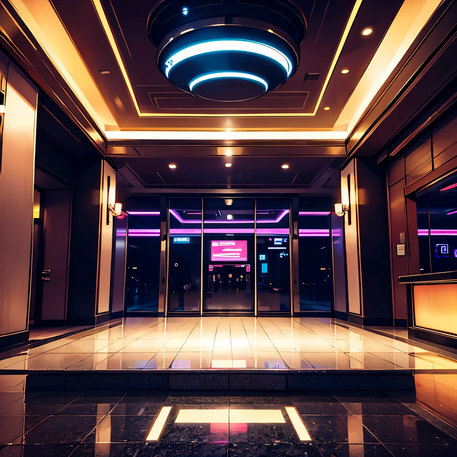 Nightclub lobby,unmanned