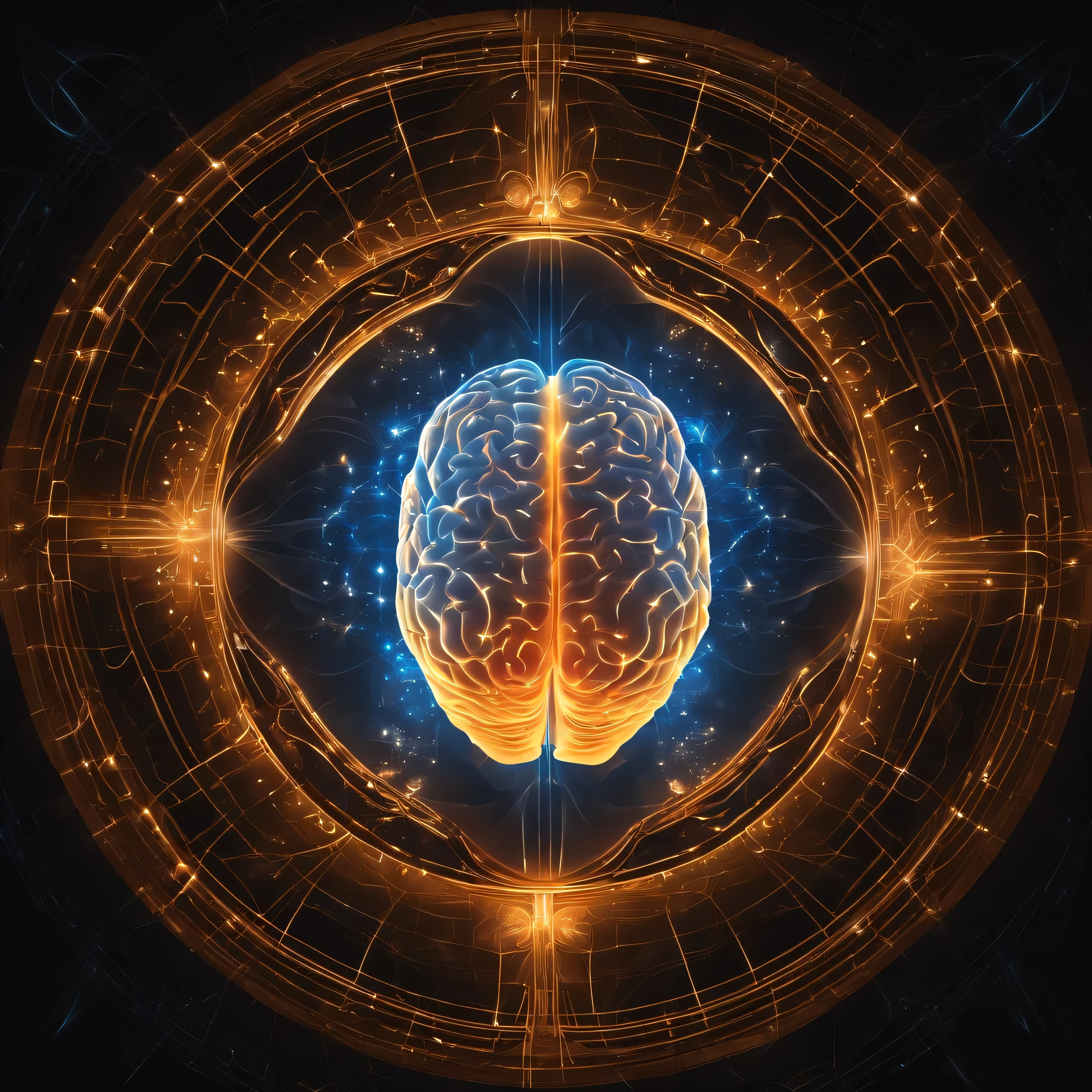 in the center of the logo, You can imagine a stylized brain icon，Surrounded by a soft glow or aura, represents the progress of knowledge. Inside the brain, Integrate complex and interconnected circuits, Similar to neural pathways, synapse, and circuits. This design element emphasizes the complexity of the brain and the network of ideas and information you will share。。